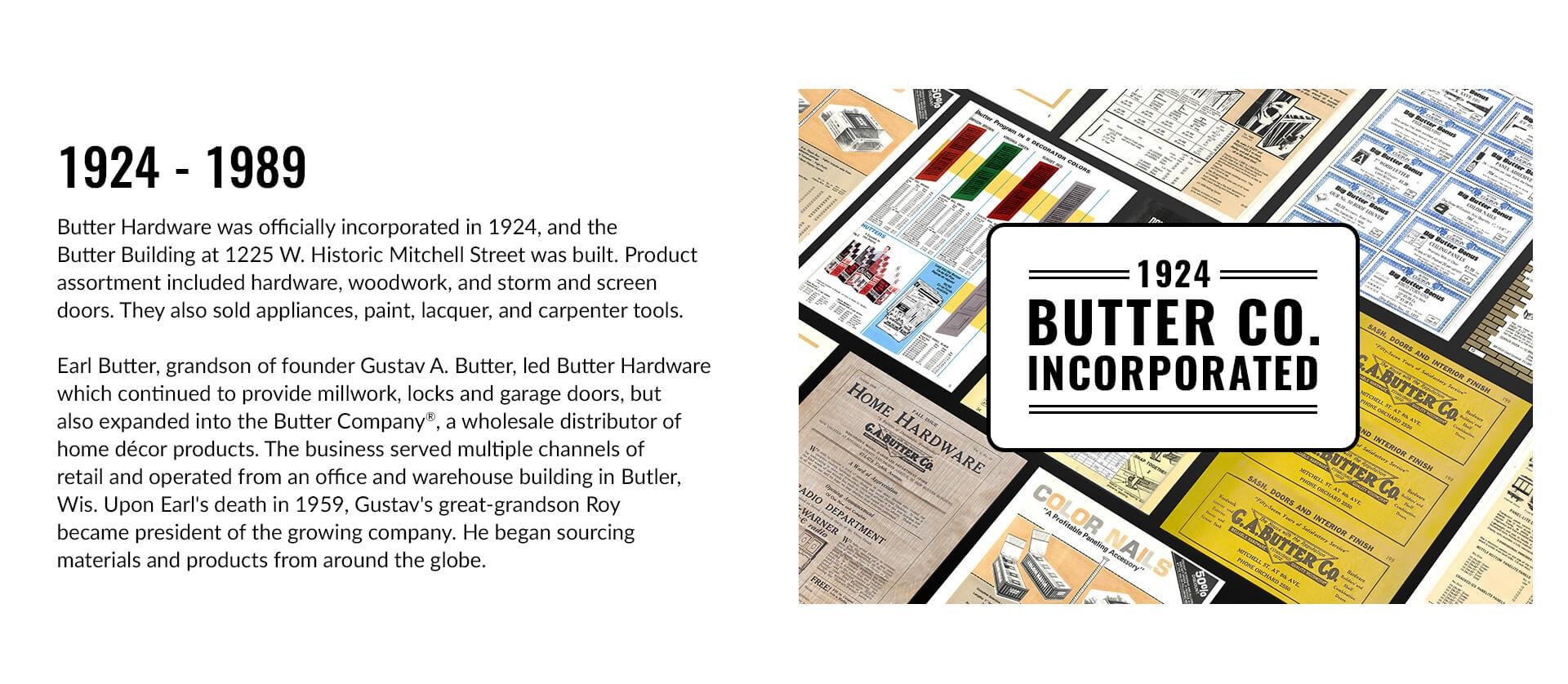 The Butter Company hardware grew, with Gustav's son and grandson taking over