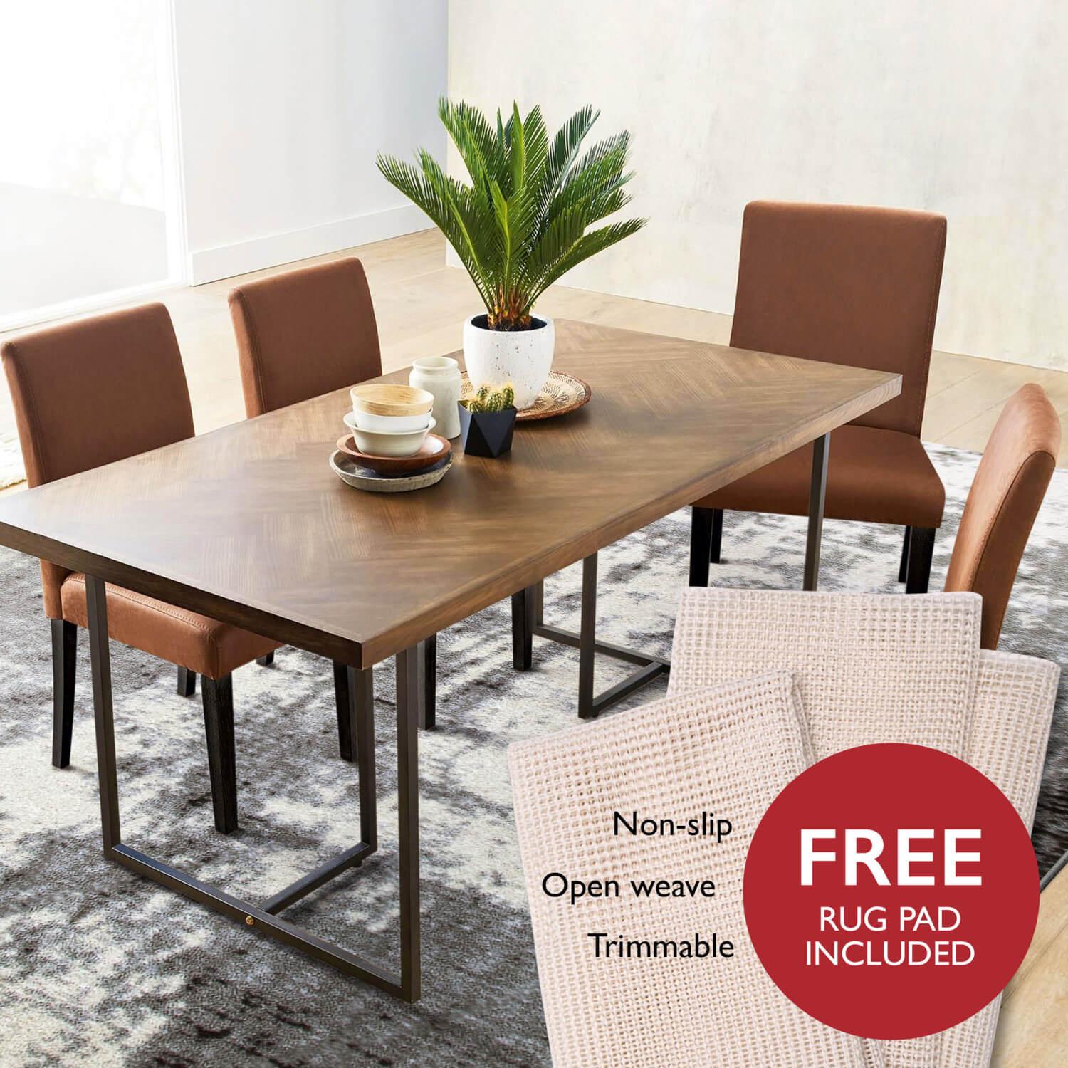 Allerick 5 Foot 3 Inch by 7 Foot 7 Inch Vintage Area Rug with Rug Pad ǀ