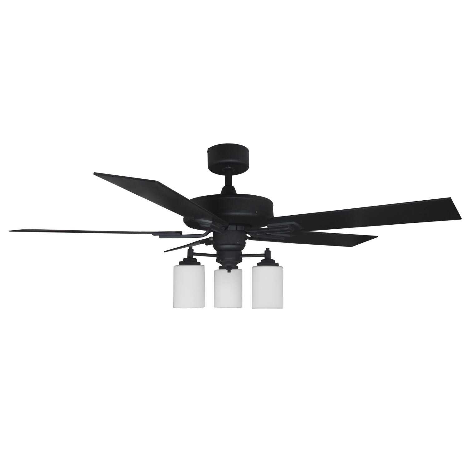 Aubrey Matte Black 52 Inch 5 Blade LED Ceiling Fan ǀ Lighting & Ceiling