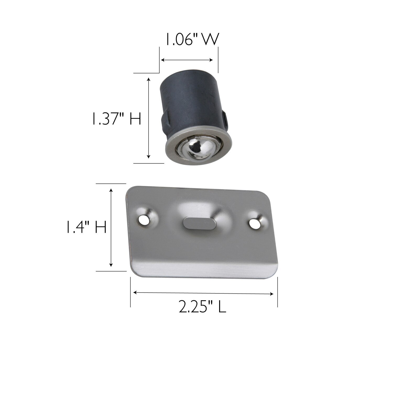 Ultra Hardware Prod. 61762 Closet Door Ball Catch - Cabinet And