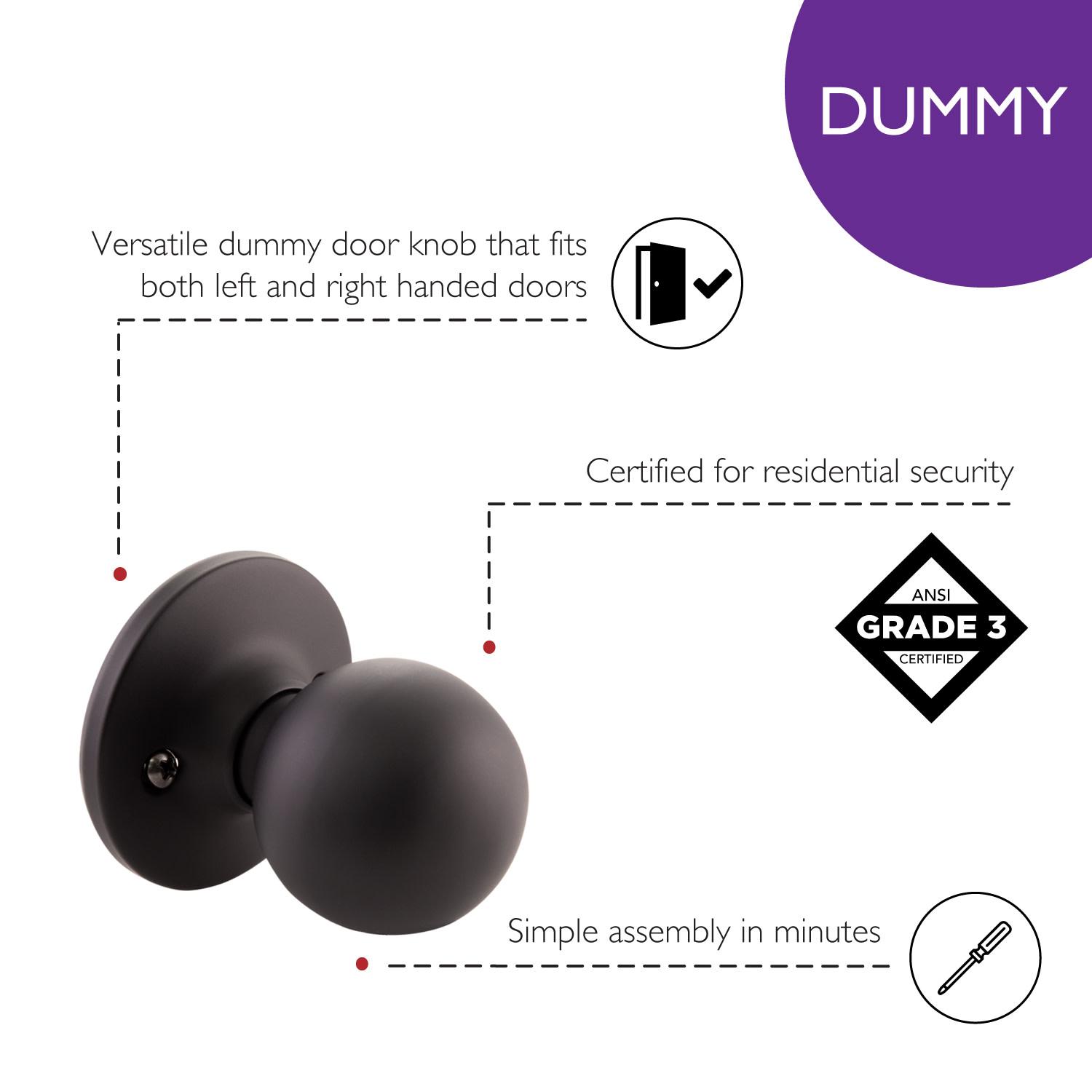 Ball Dummy Door Knob Matte Black ǀ Hardware & Locks ǀ Today's Design House