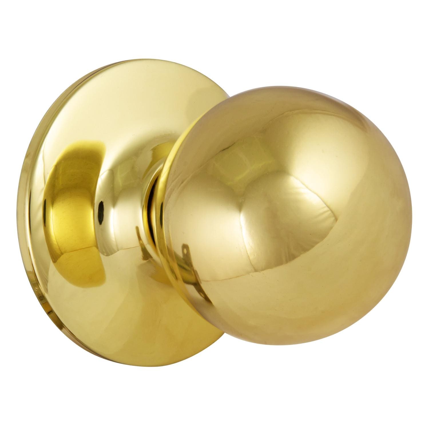 Garrison Passage Ball Door Knob Handle Set, Polished Brass