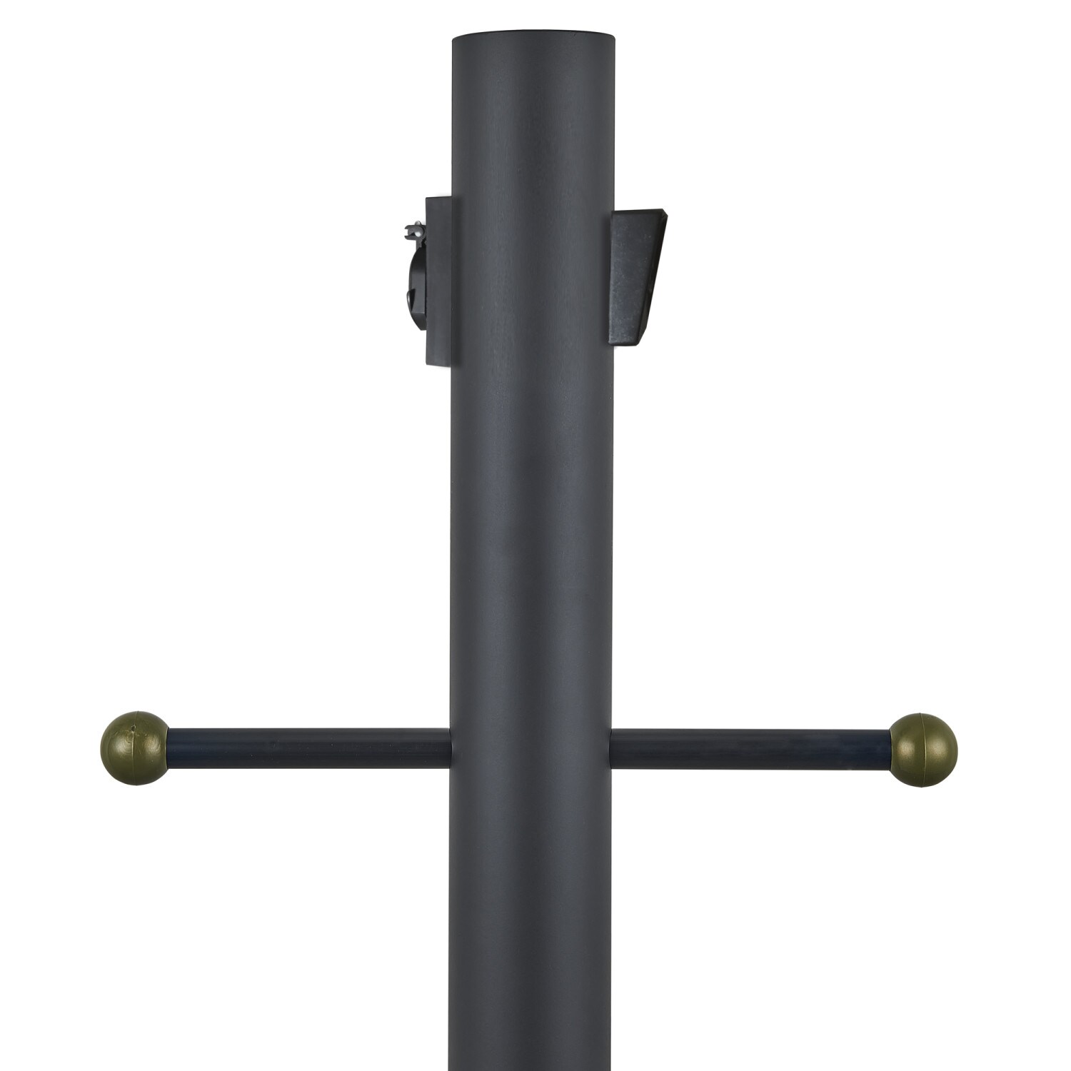 Black Outdoor Lamp Post with Outlet and Photo Eye 589812