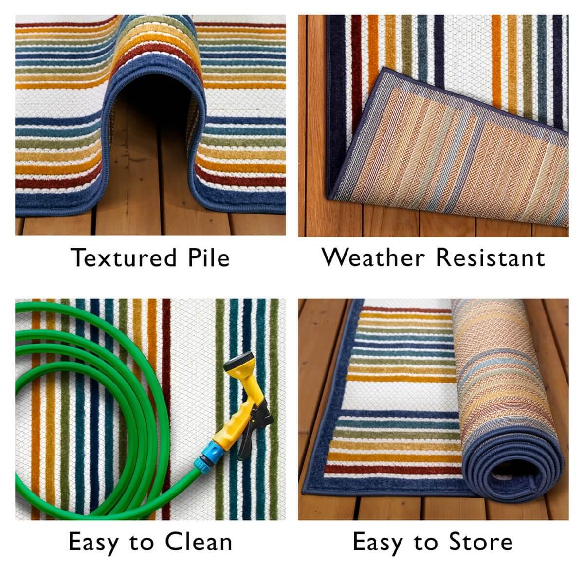 Blithe Indoor Outdoor Rug 8 Foot by 10 Foot and 2 Foot by 8 Foot Runner ǀ Rugs & Flooring ǀ