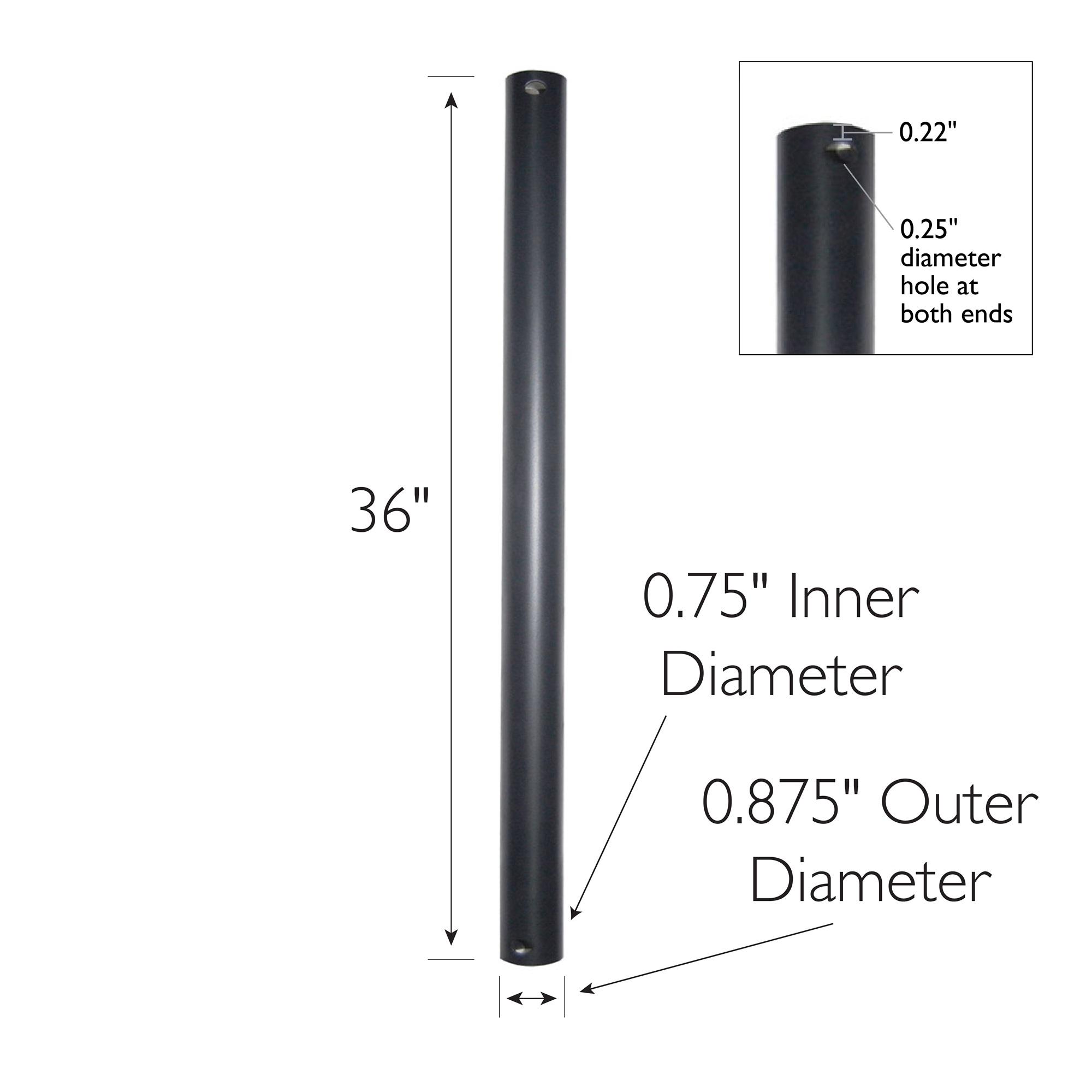 Bronze 36 Inch Ceiling Fan Downrod ǀ Lighting & Ceiling Fans ǀ Today's