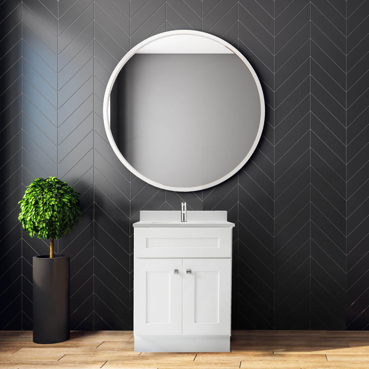 Brookings 24 Inch White Bathroom Vanity Without Top ǀ Bath ǀ Today's