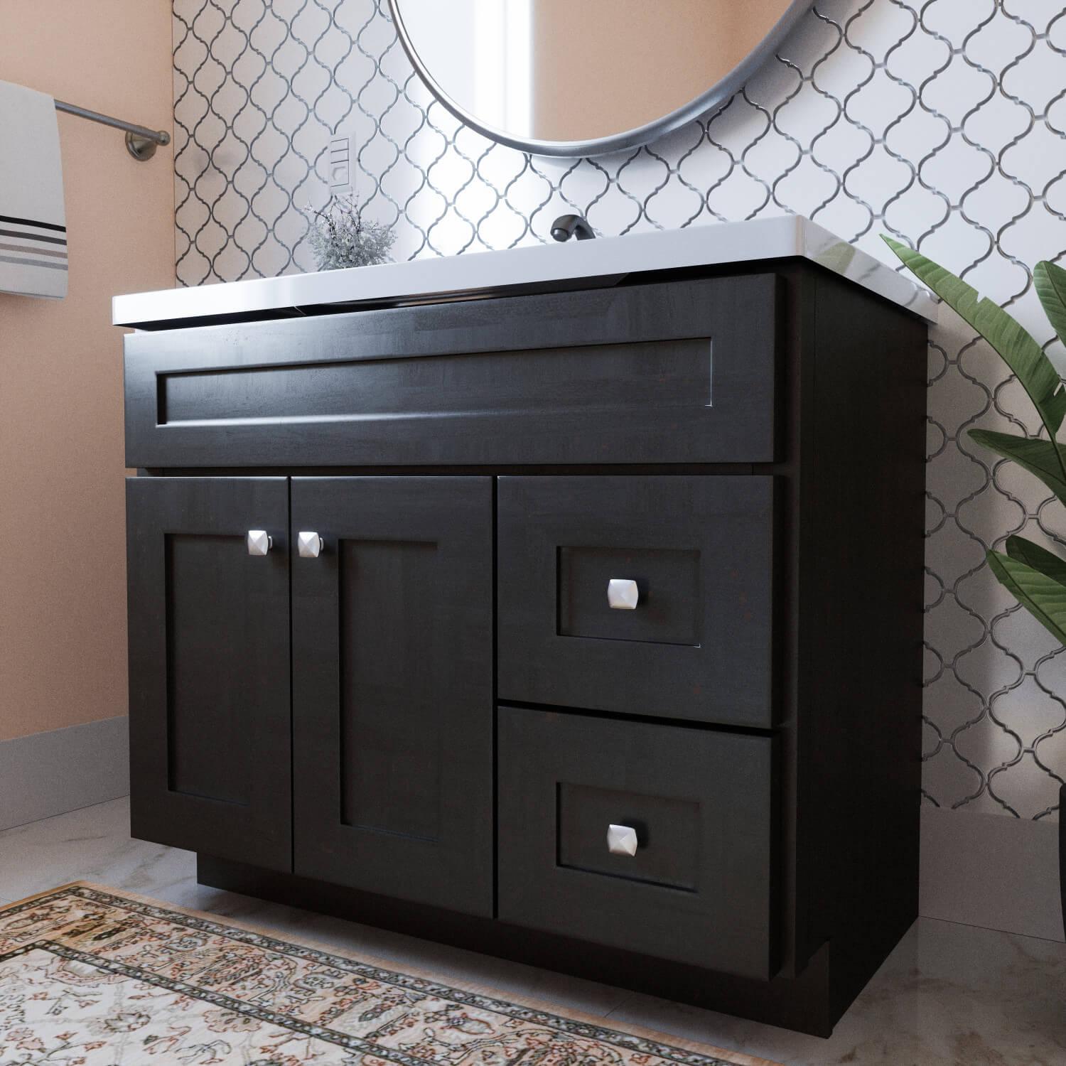 Brookings 36 Inch Espresso Bathroom Vanity Without Top ǀ Bath ǀ Today's