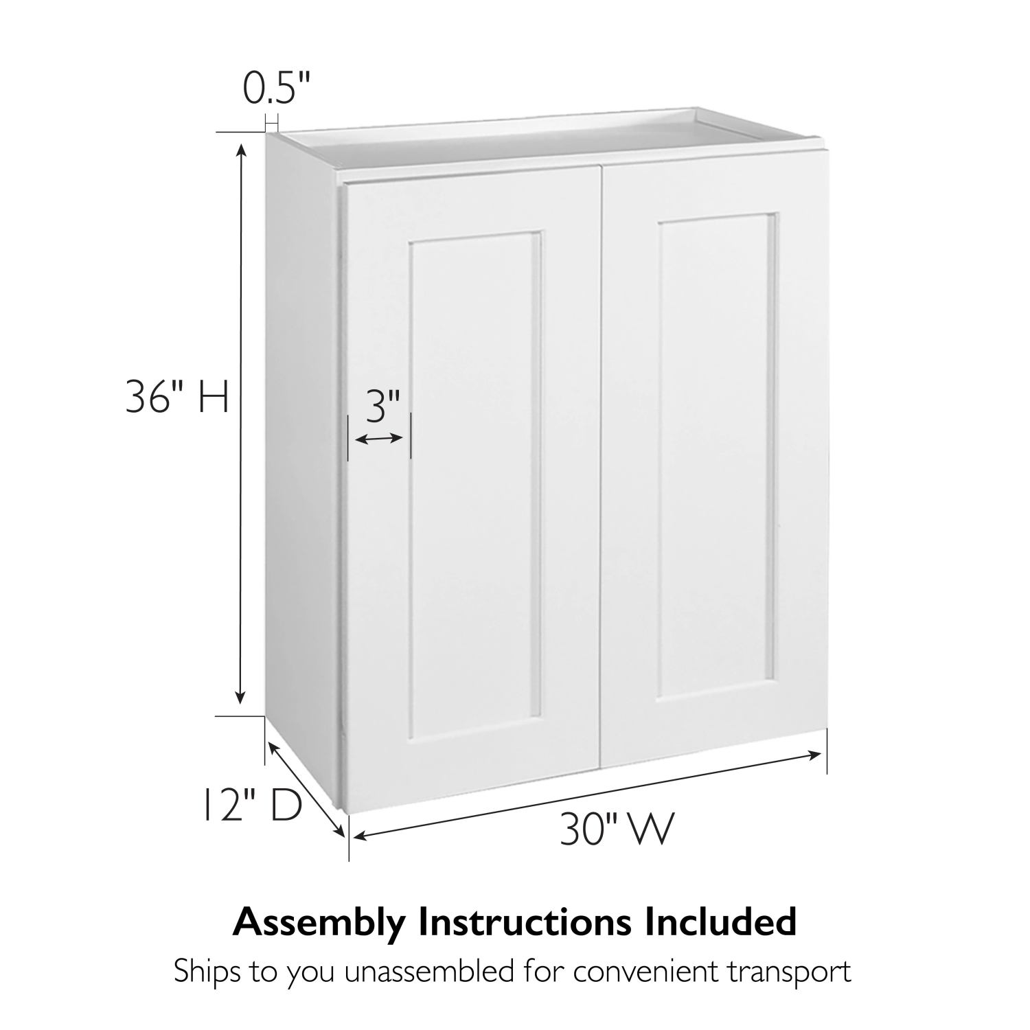 Brookings Base Cabinet White 30 Inch Wide Kitchen Today s