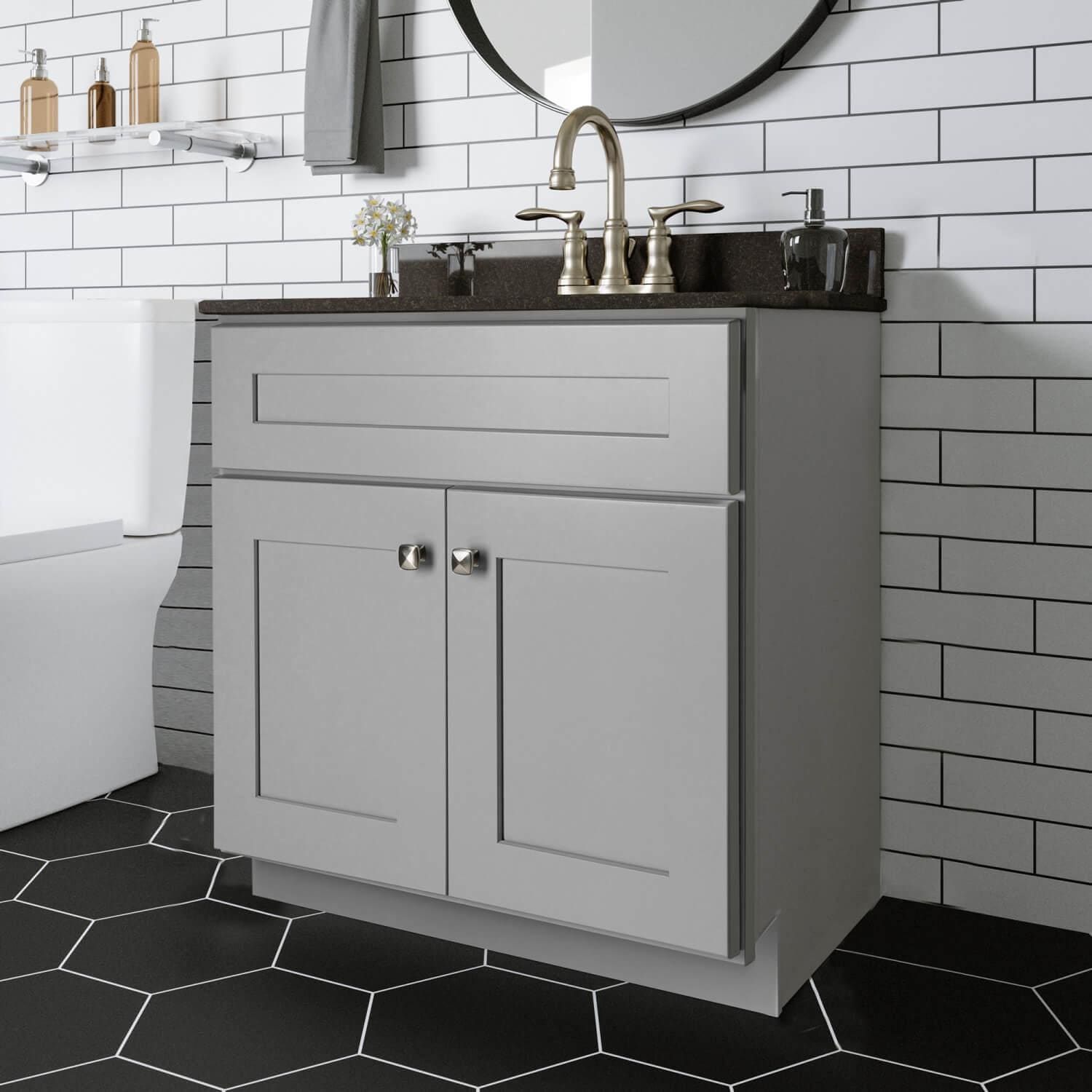 30 inch black bathroom clearance vanity without top