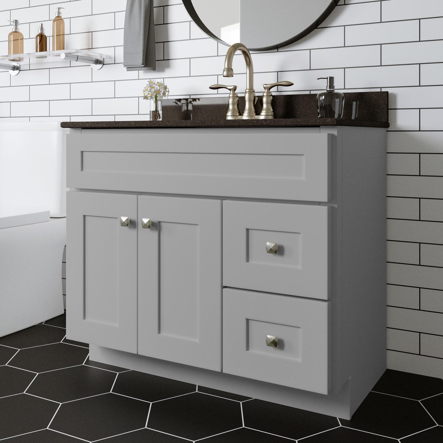 Brookings 36 Inch Fully Assembled Bathroom Vanity Gray Bath Today's