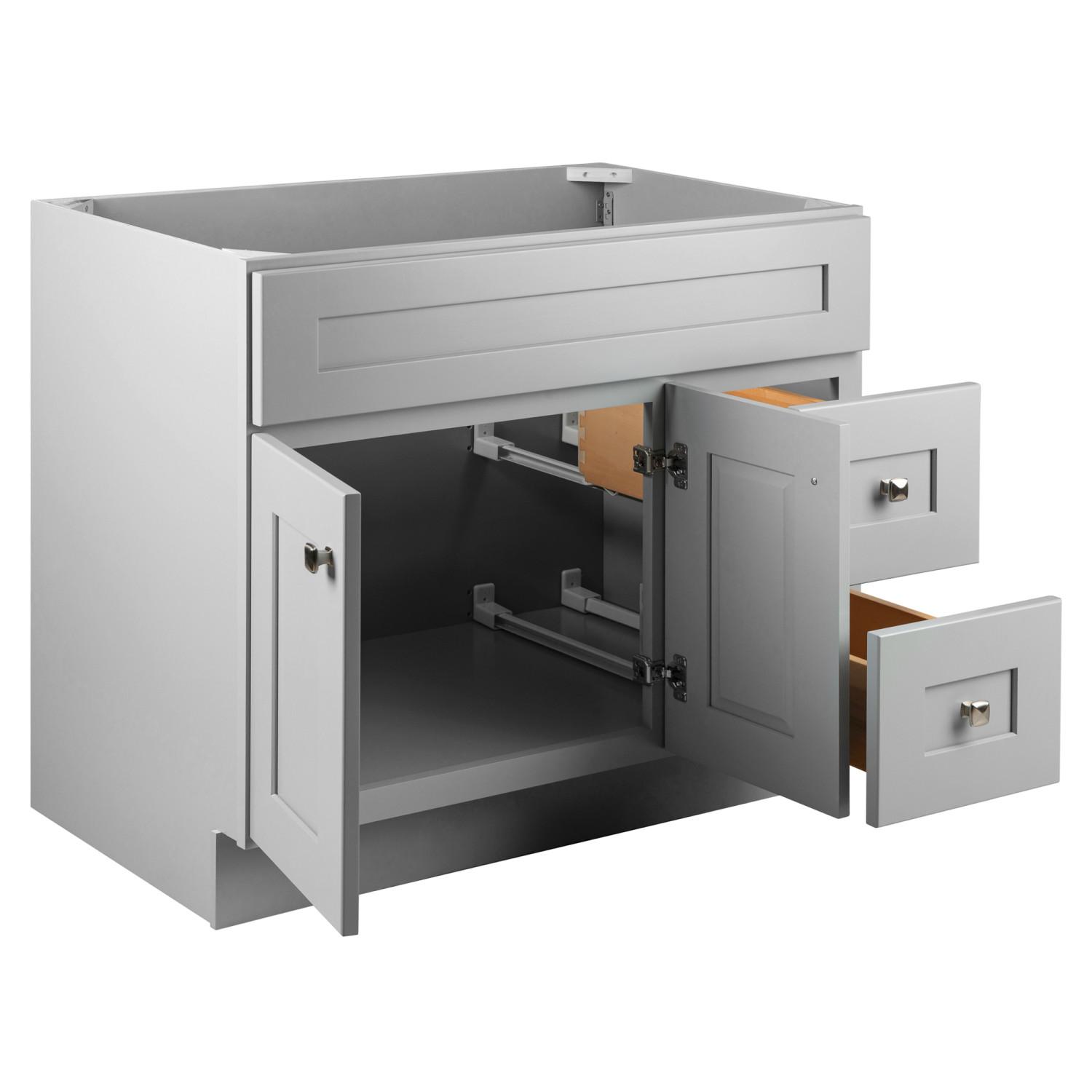 Brookings 36 Inch Fully Assembled Bathroom Vanity Gray Bath Today's