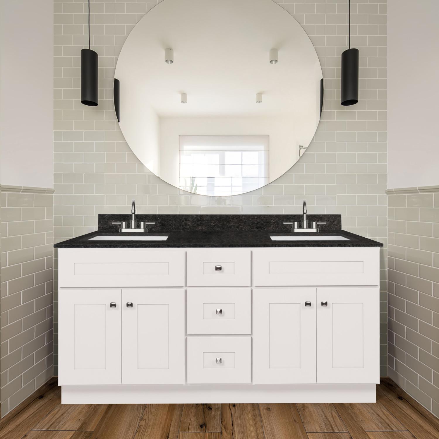 Brookings 60 Inch Vanity Without Top White Fully Assembled ǀ Bath ǀ ...
