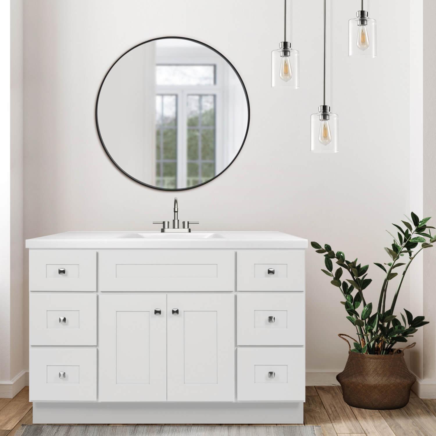 Brookings Vanity Without Top White 48 Inch ǀ Bath ǀ Today's Design House