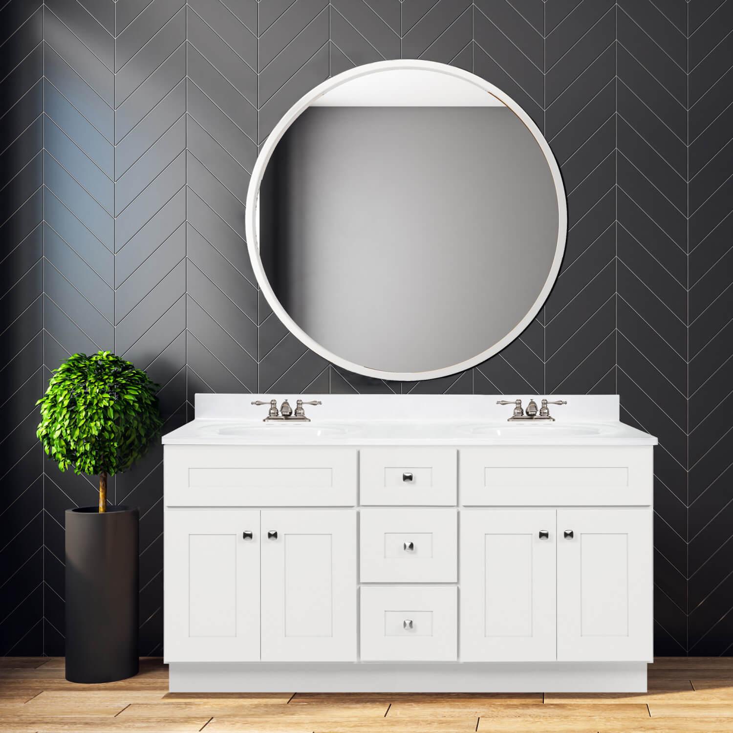 Brookings Vanity Without Top White 60 Inch ǀ Bath ǀ Today's Design House
