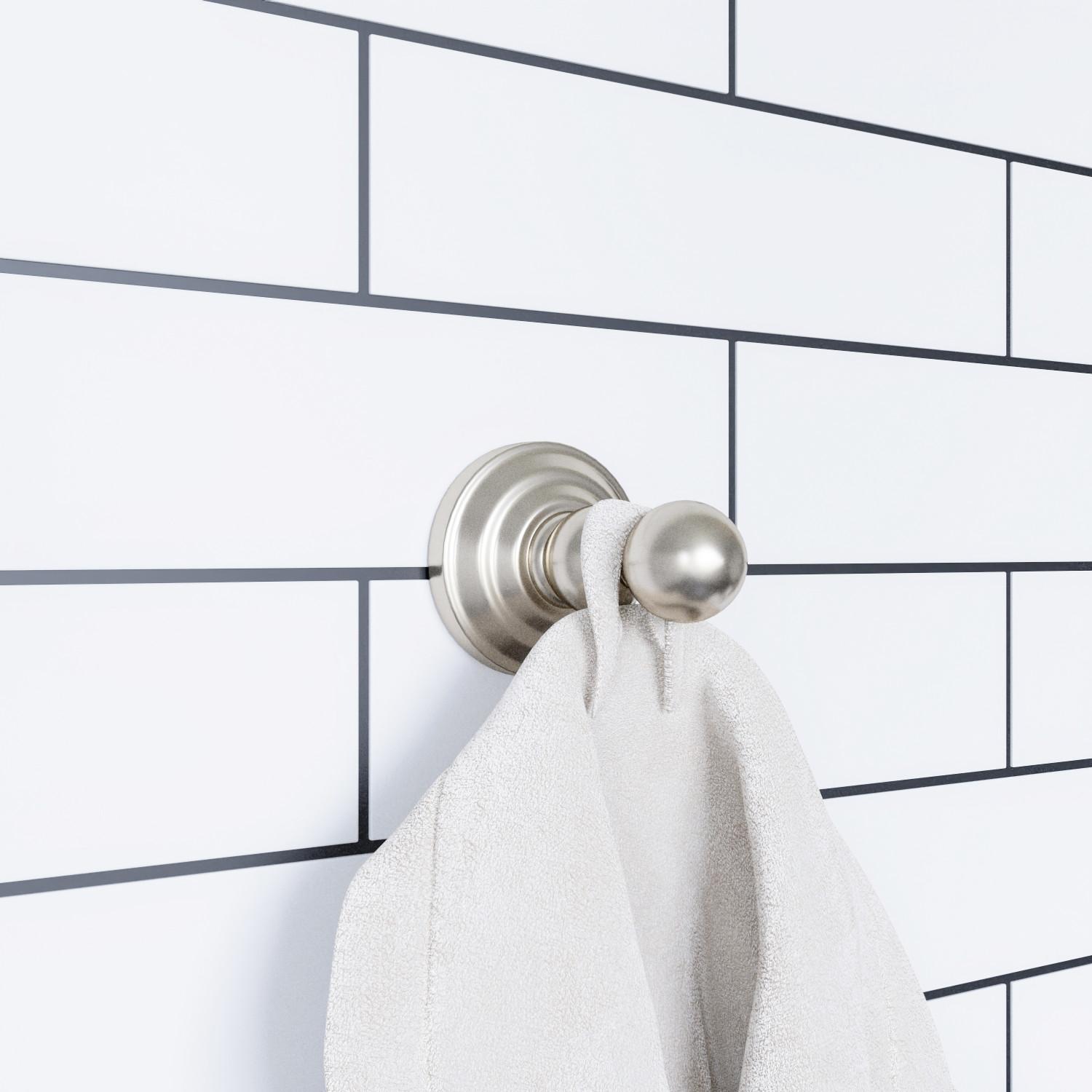 Calisto Satin Nickel Single Robe Hook ǀ Bath ǀ Today's Design House