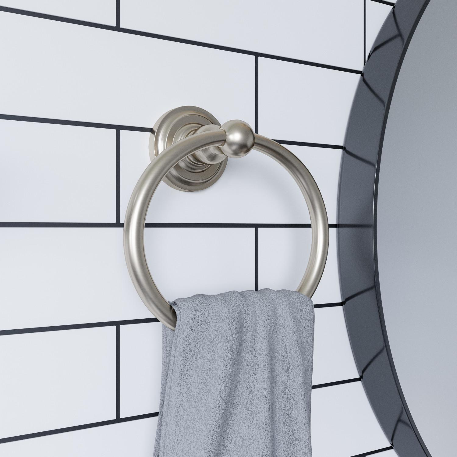 Calisto Satin Nickel Towel Ring ǀ Bath ǀ Today's Design House