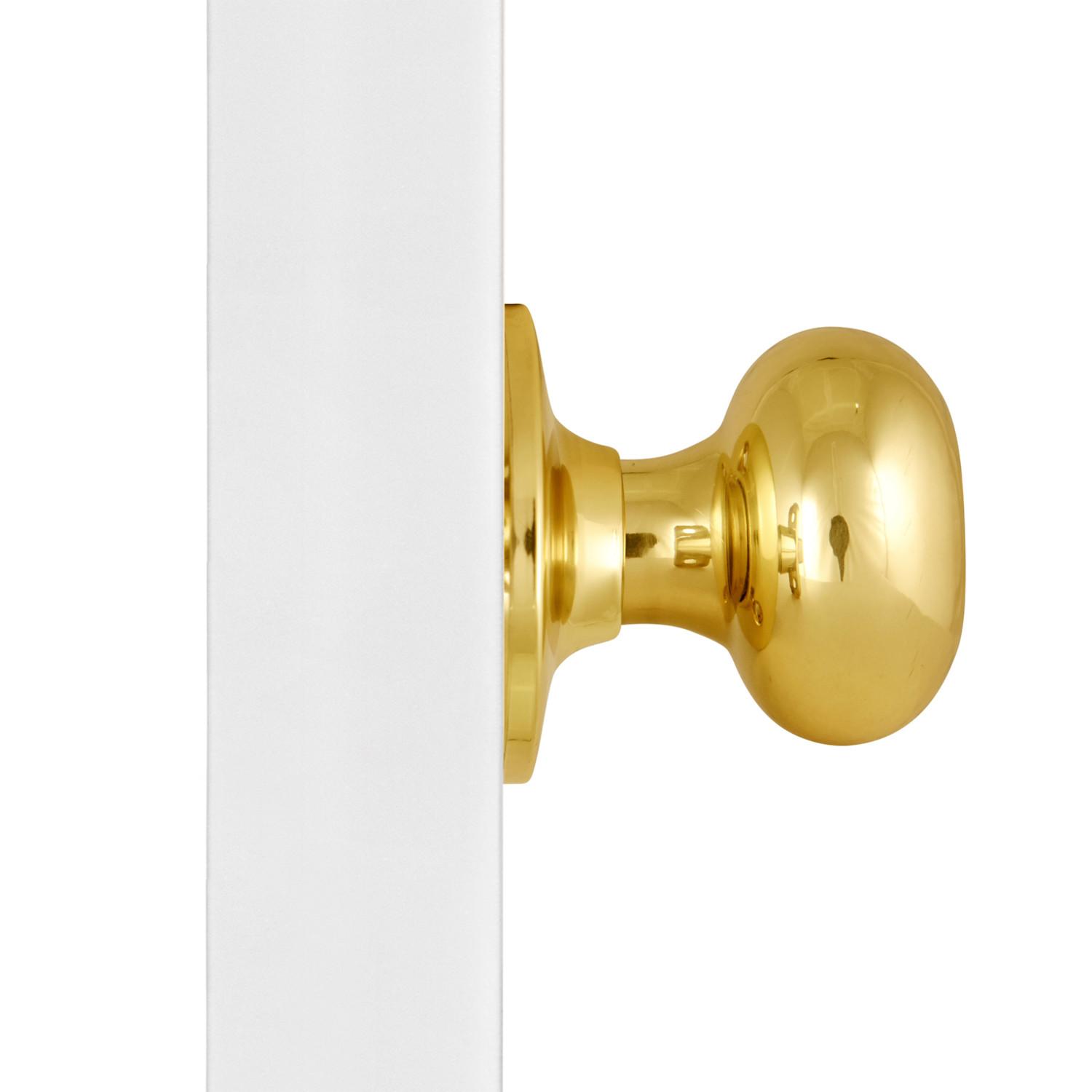 Cambridge Dummy Door Knob Polished Brass ǀ Hardware & Locks ǀ Today's