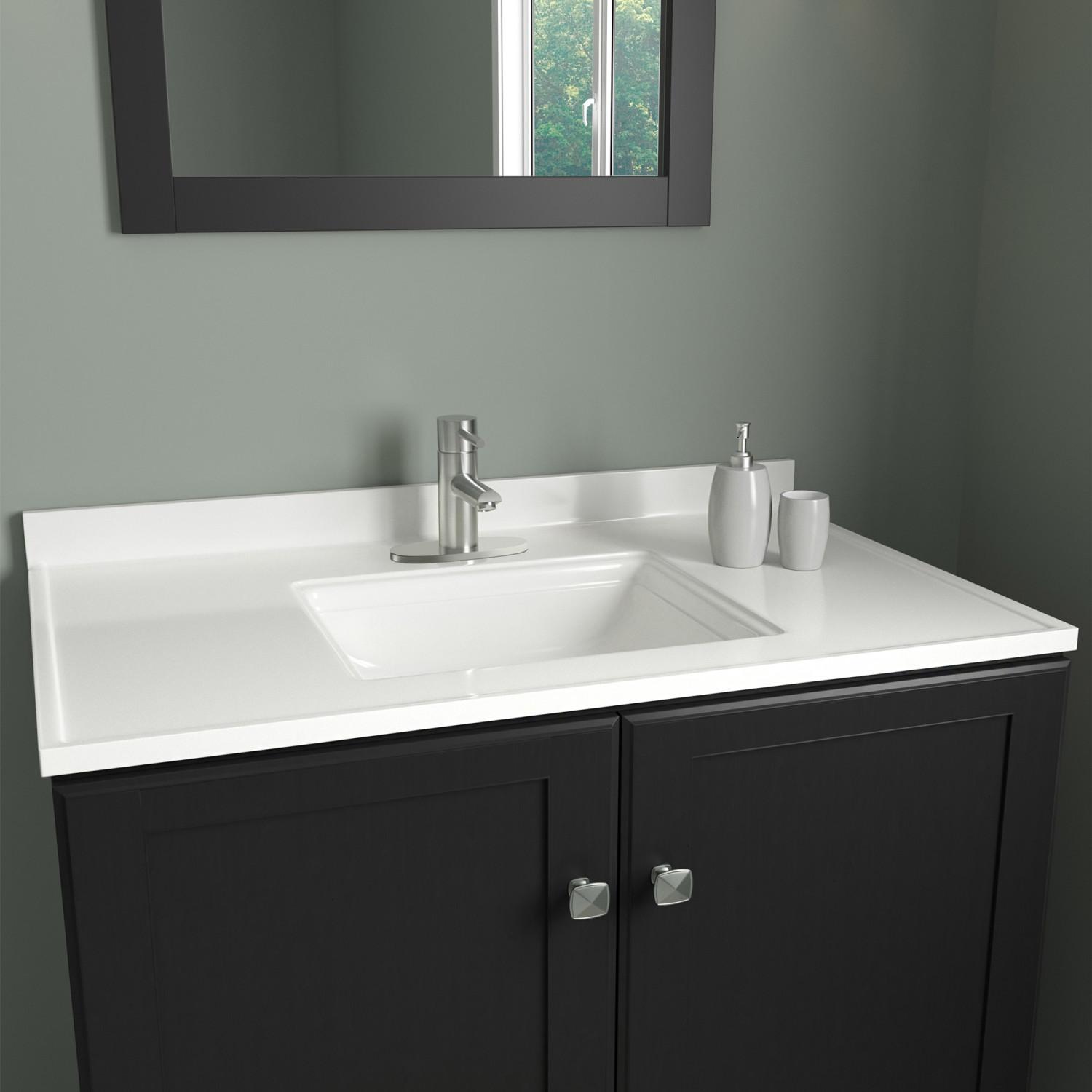 Camilla Cultured Marble Vanity Top, 31 Inch x 22 Inch ǀ Bath ǀ Today's