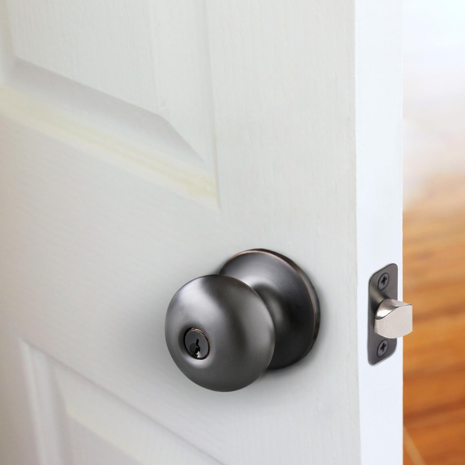 Canton 6 Way Latch Entry Door Knob Oil Rubbed Bronze ǀ Hardware & Locks
