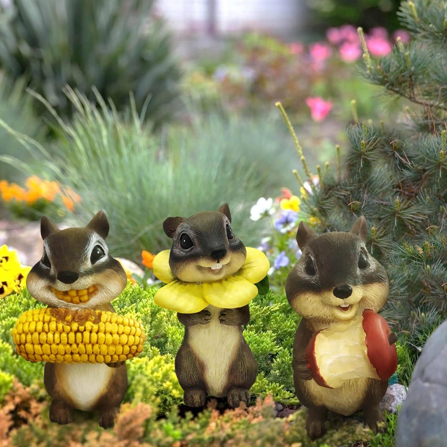 Chipmunks Spring Figurines Outdoor Living Garden Today s