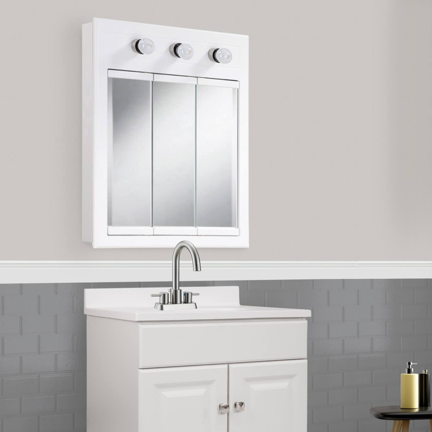 Concord 24 Inch Medicine Cabinet White Gloss Bath Today s Design House