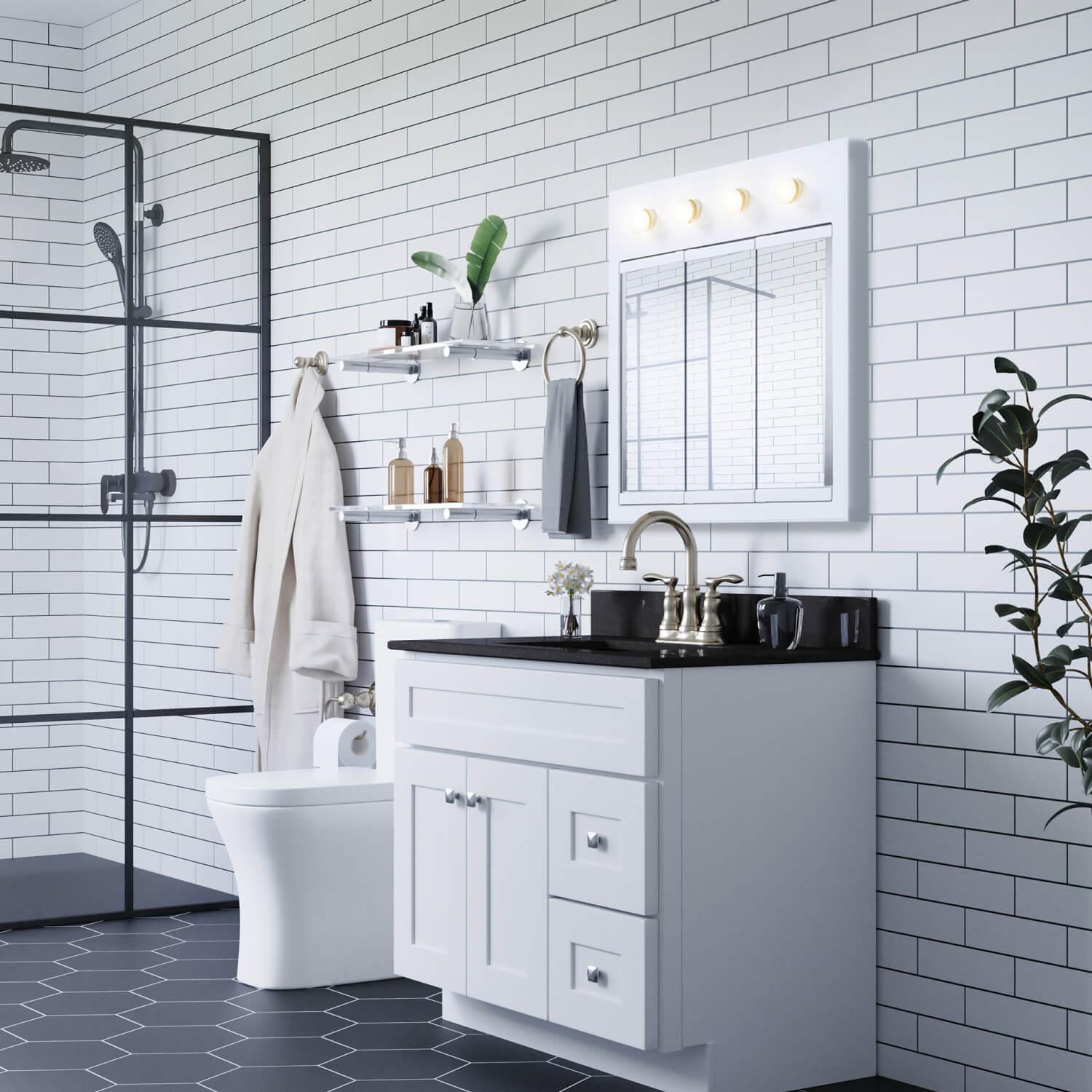 White gloss mirrored bathroom cabinet discount