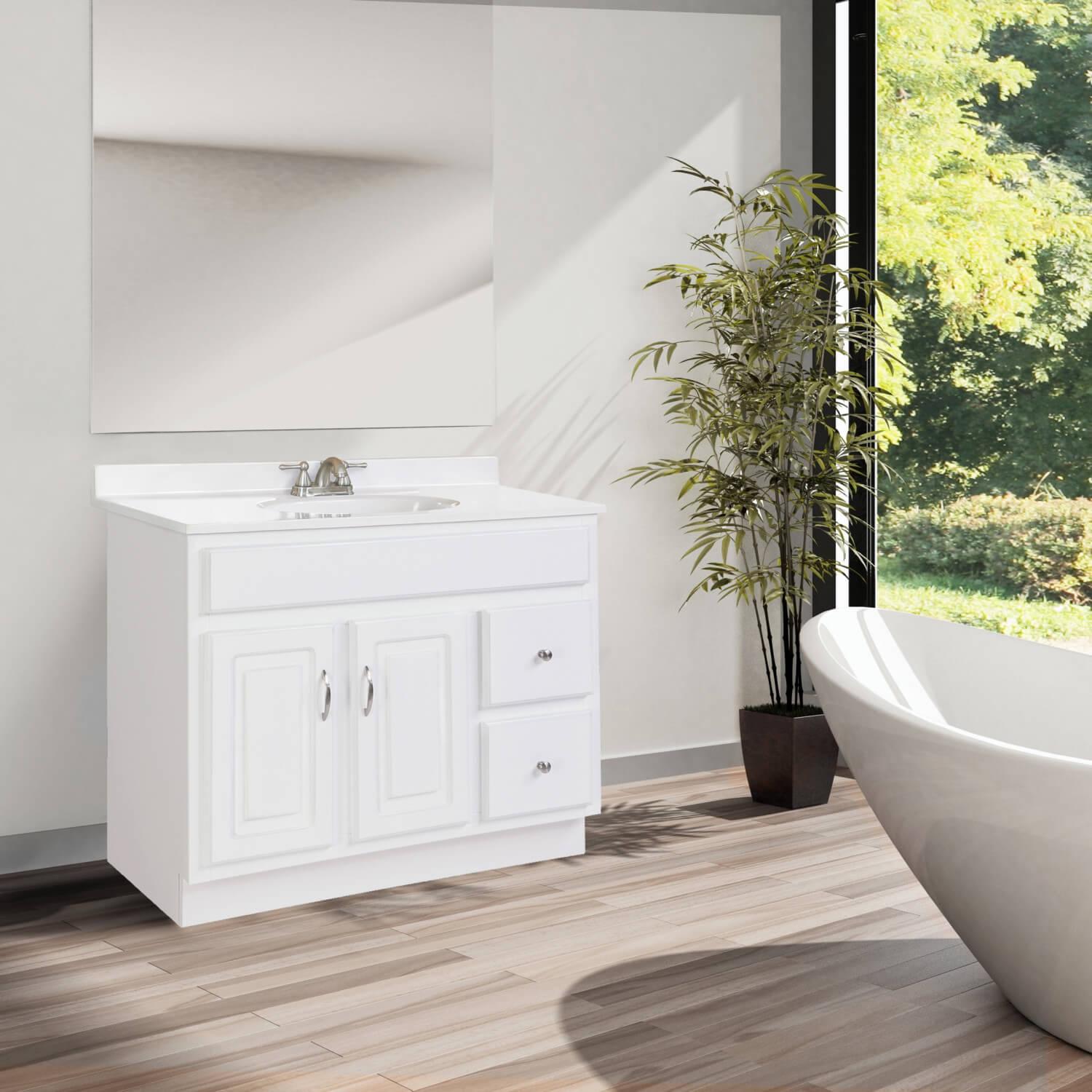 Concord 36 Inch White Bathroom Vanity Without Top ǀ Bath ǀ Today's