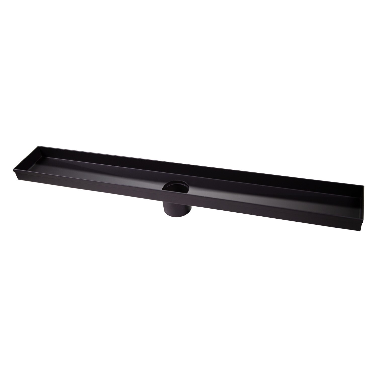 Contemporary 36 Inch Linear Matte Black Shower Drain ǀ Bath ǀ Today's