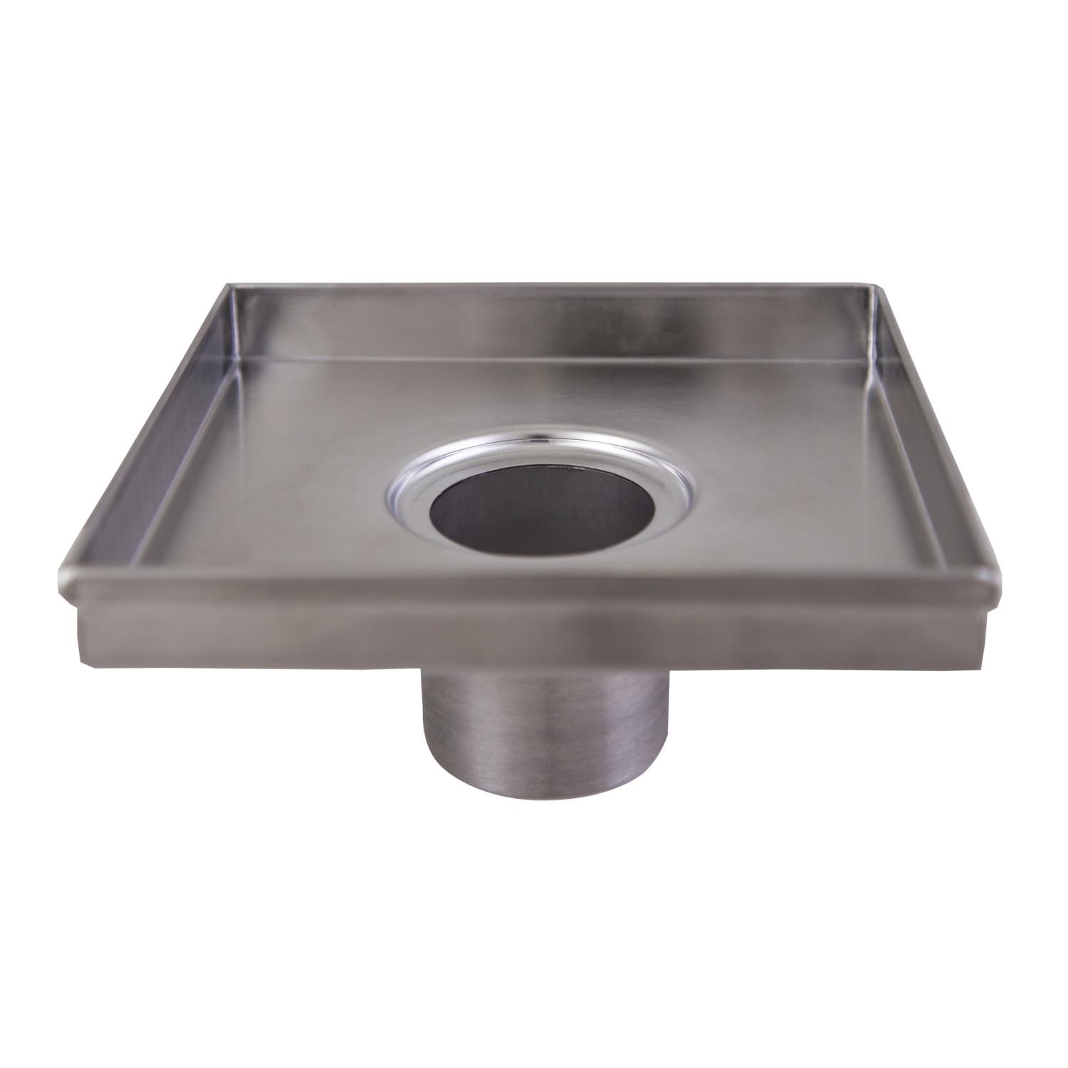 Contemporary 6 Inch Square Stainless Steel Shower Drain Bath Today contemporary-6-inch-square-stainless-steel-shower-drain-bath-today