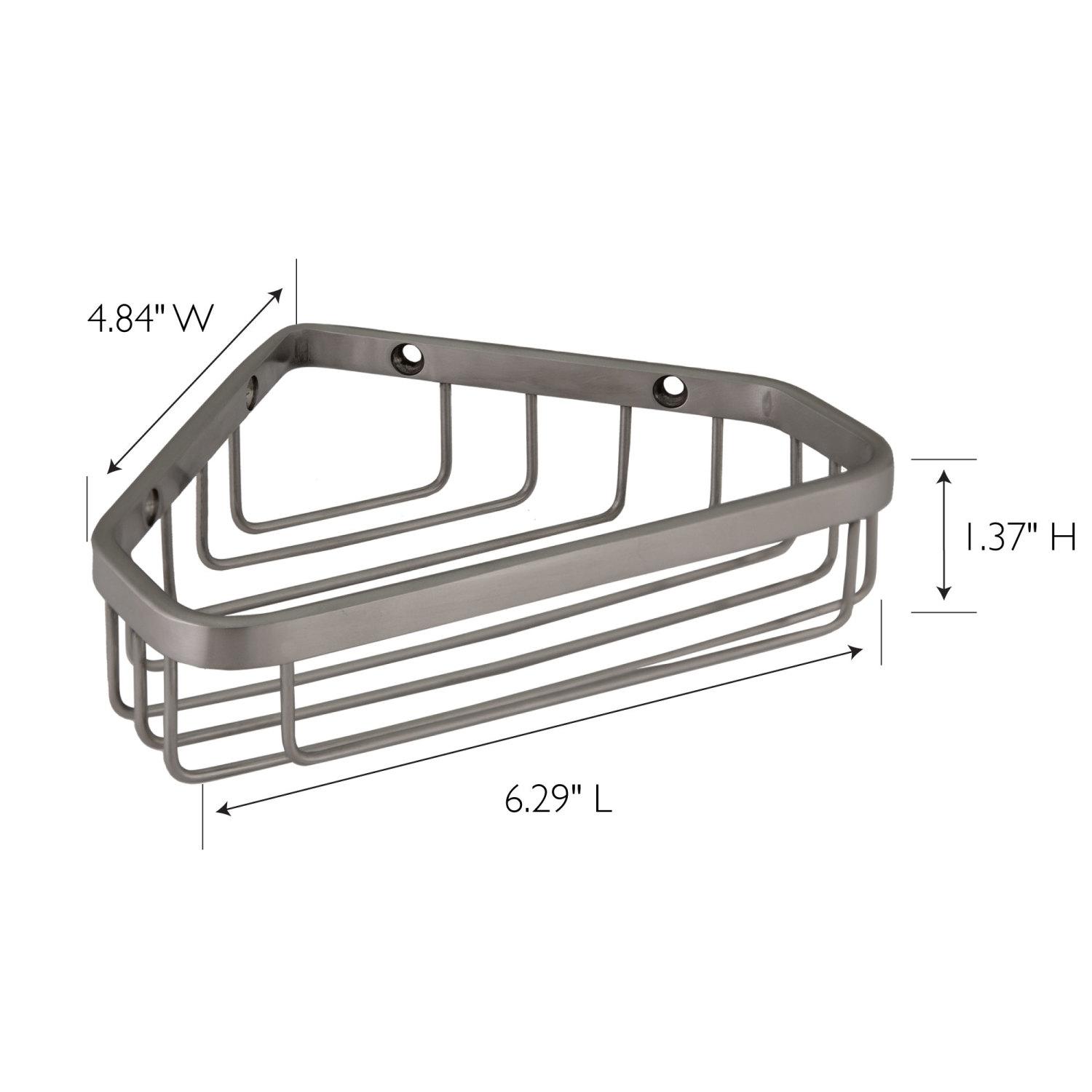 Corner Shower Basket Satin Nickel 6 Inch ǀ Bath ǀ Today's Design House