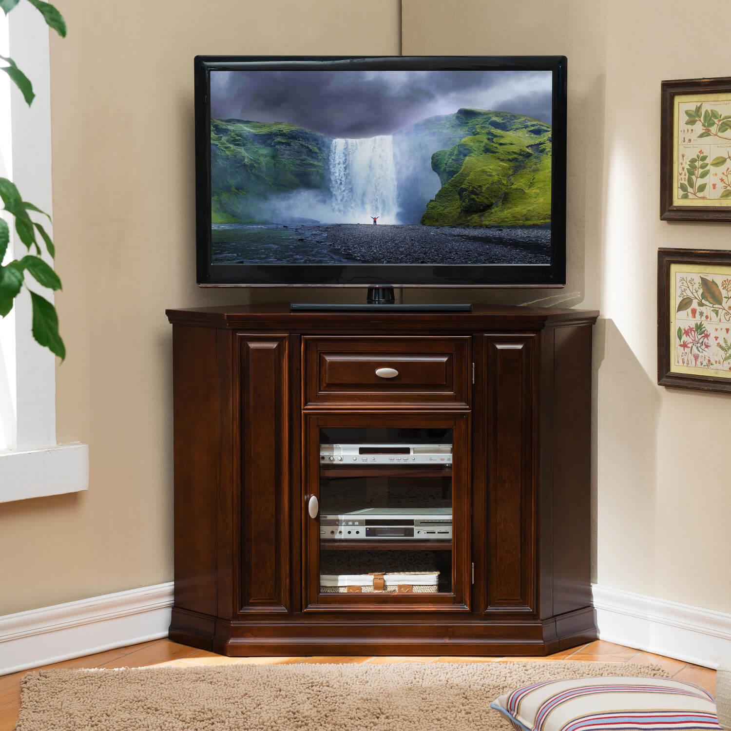 Corner TV Stand Espresso 46 Inch ǀ Furniture ǀ Today's Design House