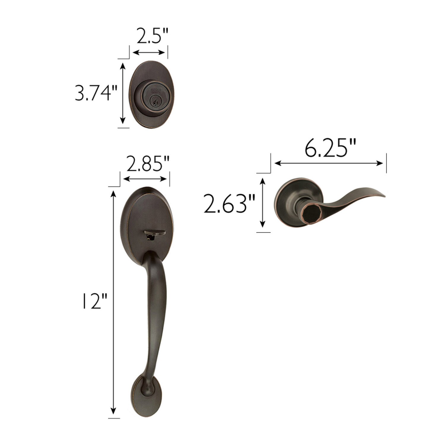 Coventry Bronze Door Handleset Springdale ǀ Hardware & Locks ǀ Today's