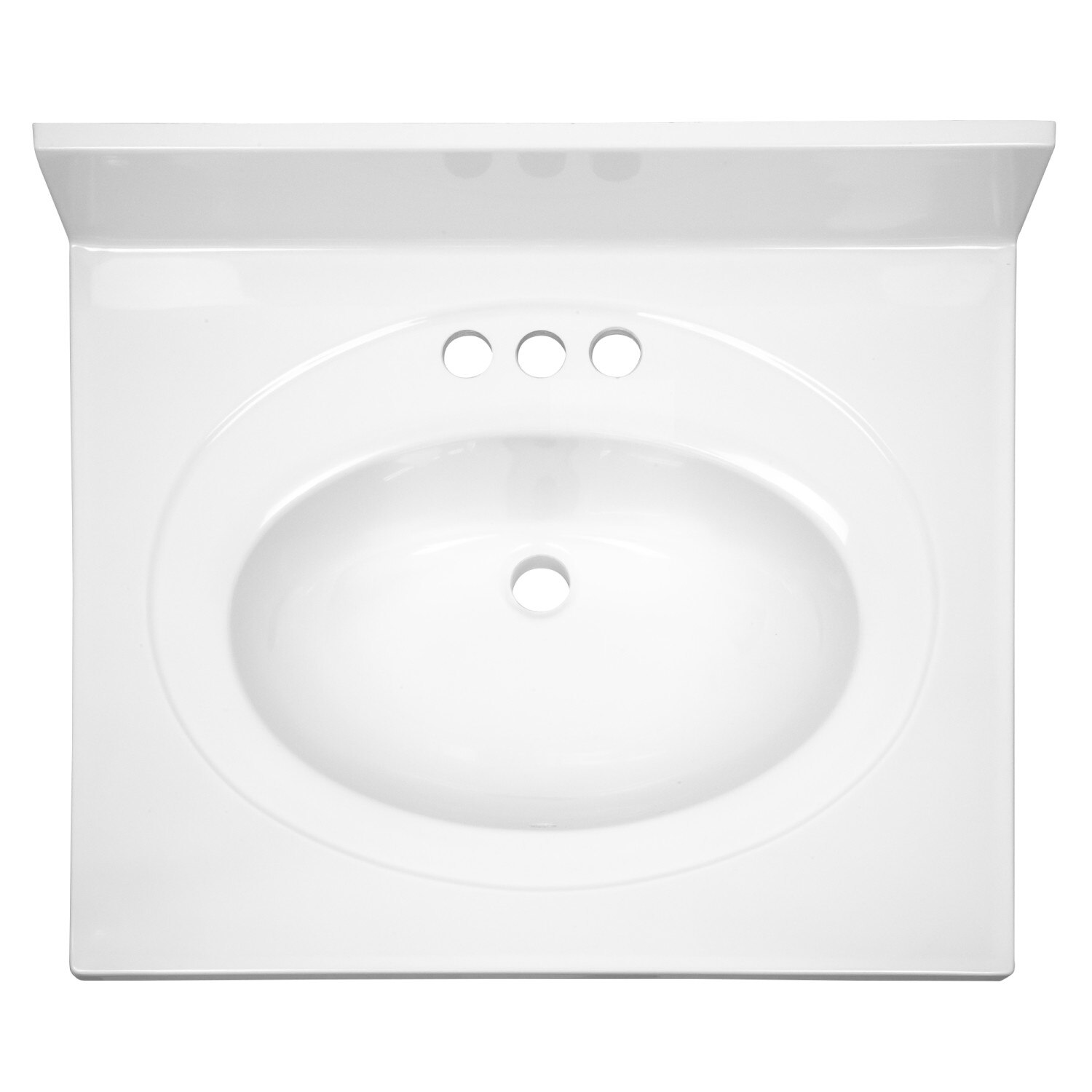 Cultured Marble White Vanity Top, 25 Inch x 22 Inch ǀ Bath ǀ Today's ...