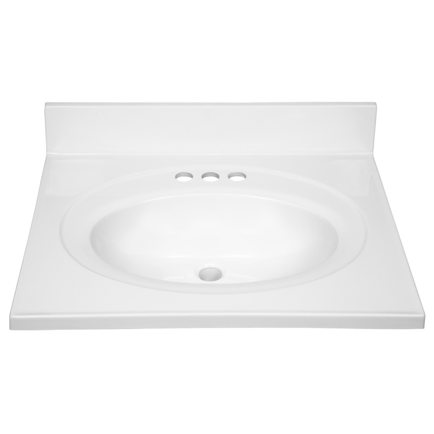 Cultured Marble White Vanity Top, 25 Inch x 22 Inch ǀ Bath ǀ Today's ...