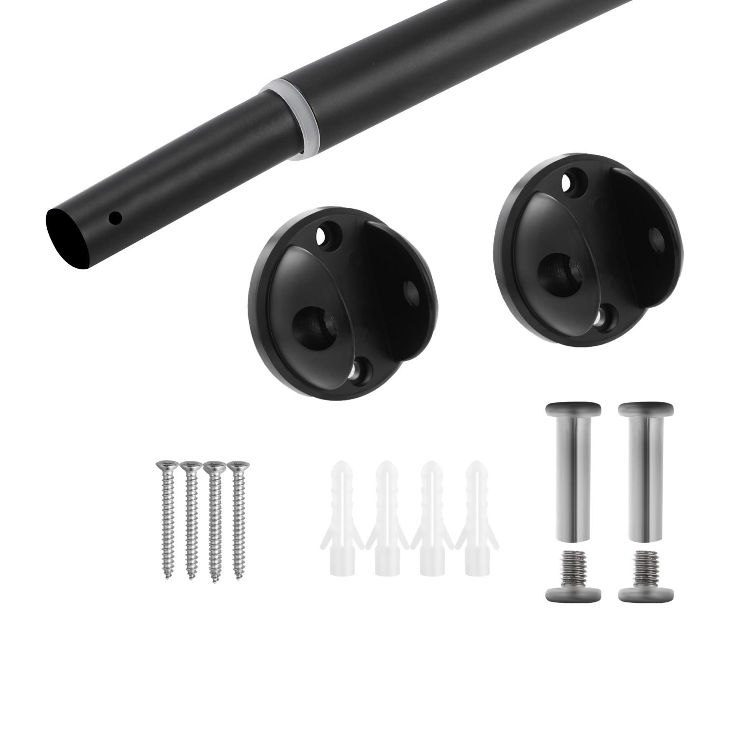 Curved Shower Rod Matte Black 66 Inch Bath Today's Design House