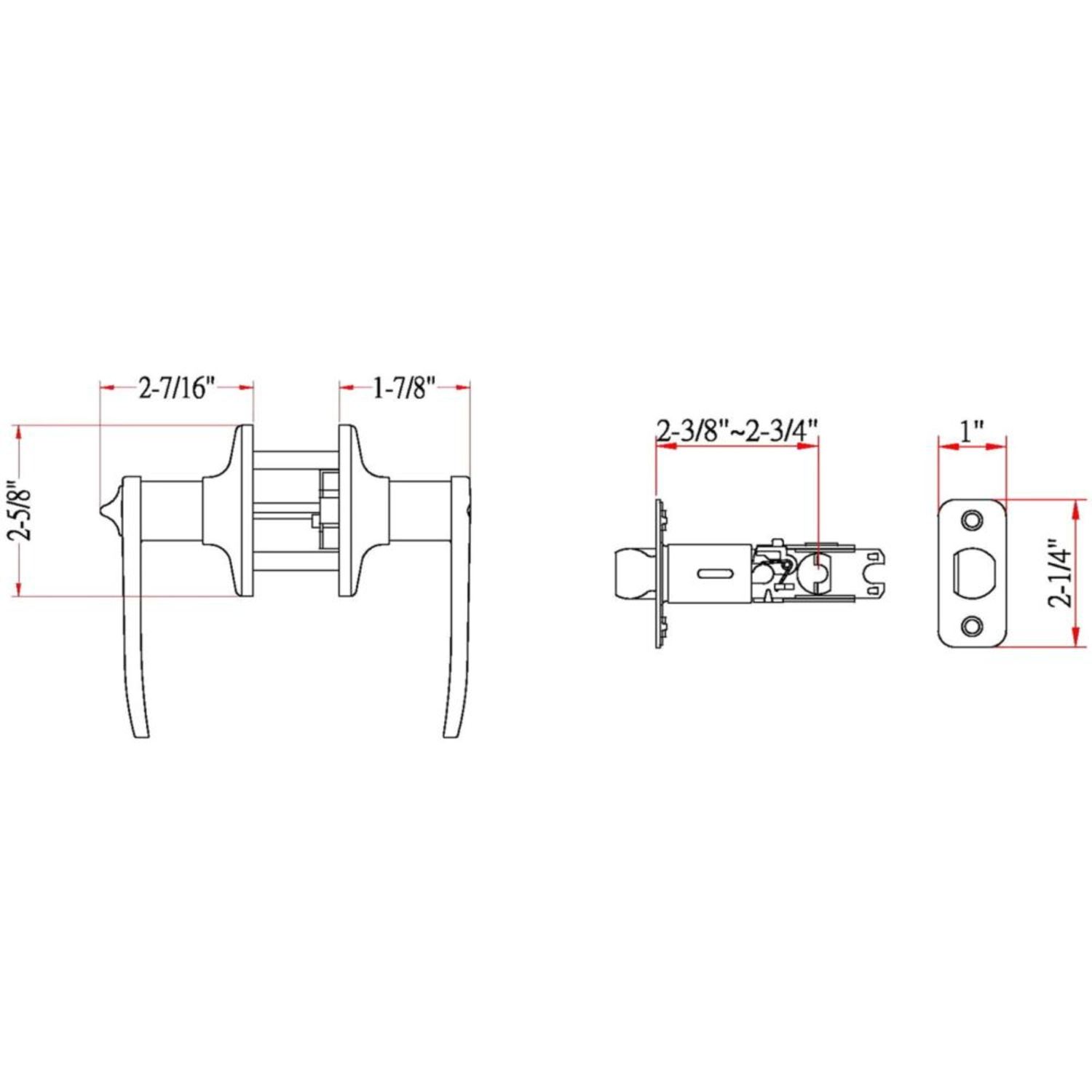 Delavan Privacy Straight Door Handle Bronze ǀ Hardware & Locks ǀ Today