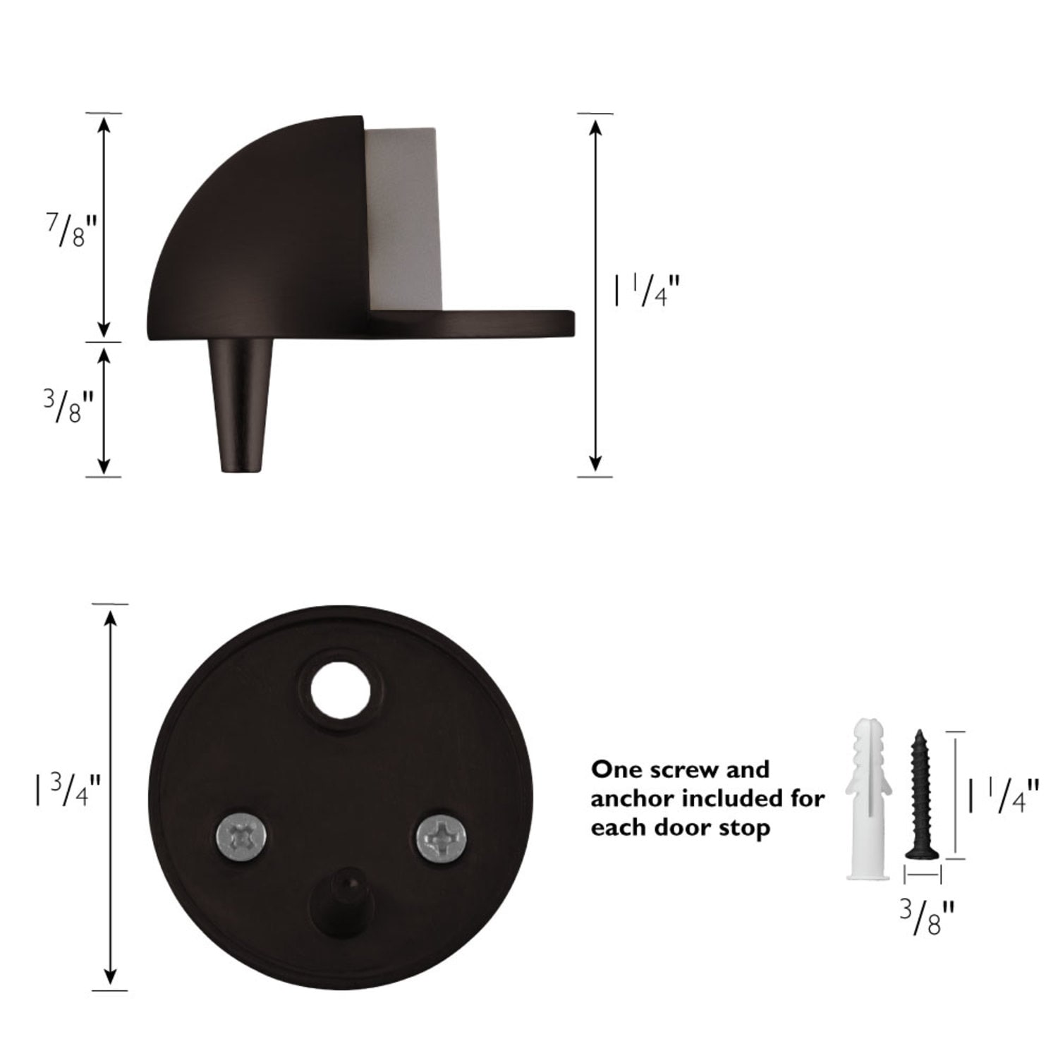 Dome Door Stop Bronze 5 Pack ǀ Hardware & Locks ǀ Today's Design House