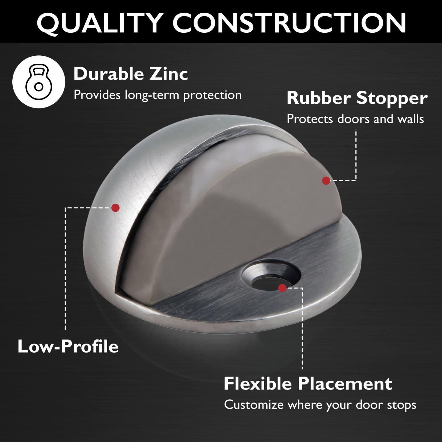 Dome Door Stop Satin Nickel 5 Pack ǀ Hardware & Locks ǀ Today's Design