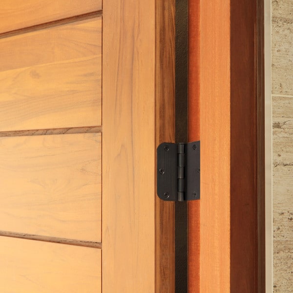 3-1/2 in. Oil-Rubbed Bronze 5/8 in. Radius Door Hinge with Finial 3-1/2 in. Oil-Rubbed Bronze 5/8 in. Radius Door Hinge with Finial