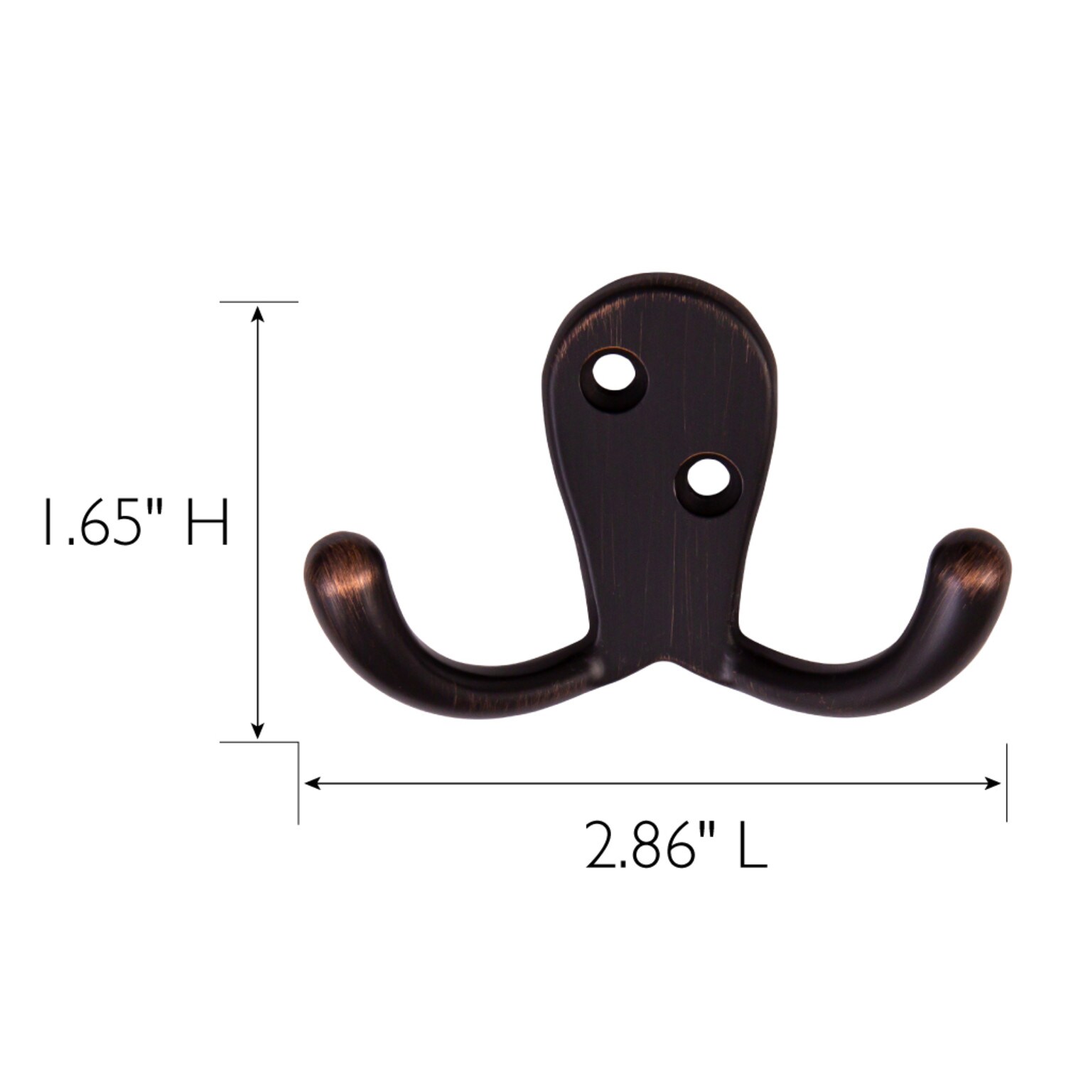 Design House 207779 Double Hook 10 Pack Oil Rubbed Bronze