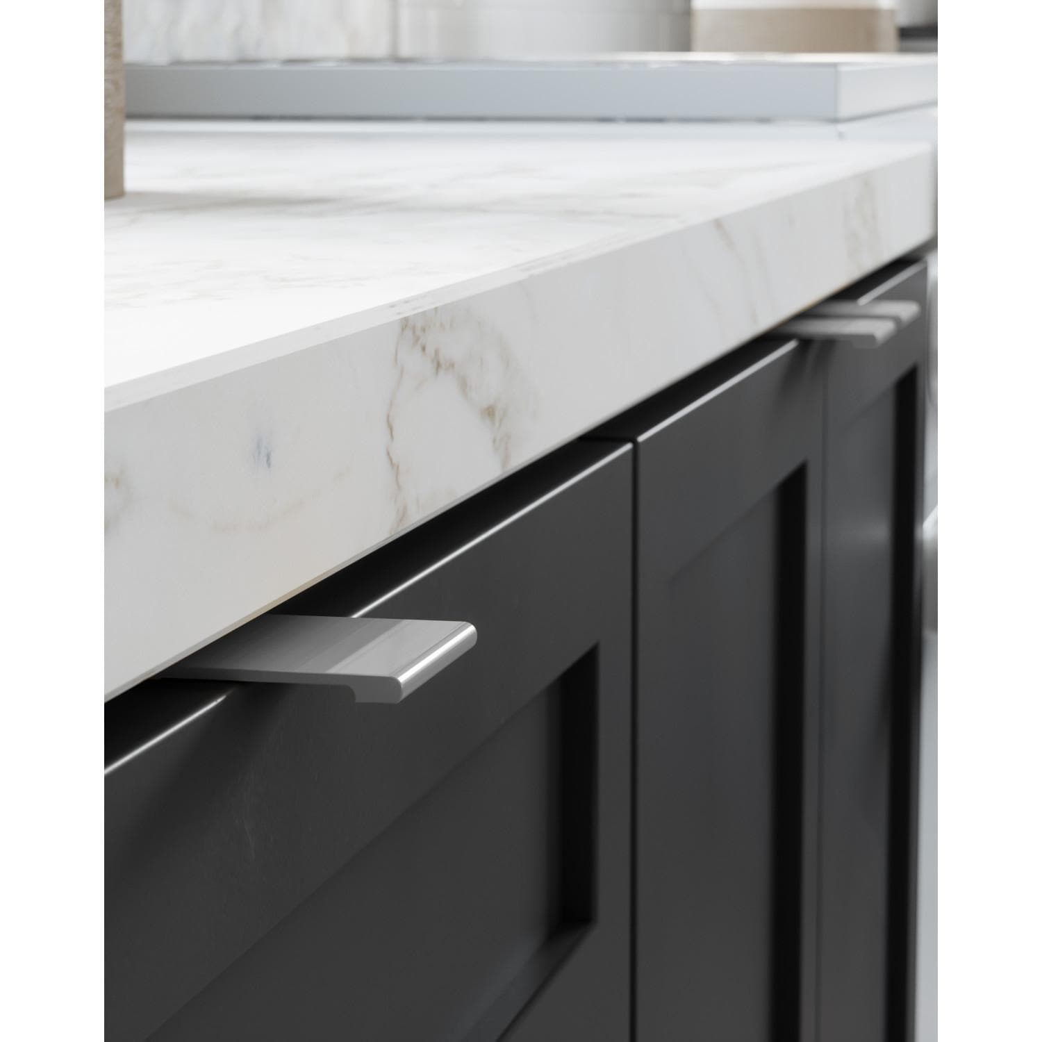 Edge Cabinet Finger Pull Satin Nickel