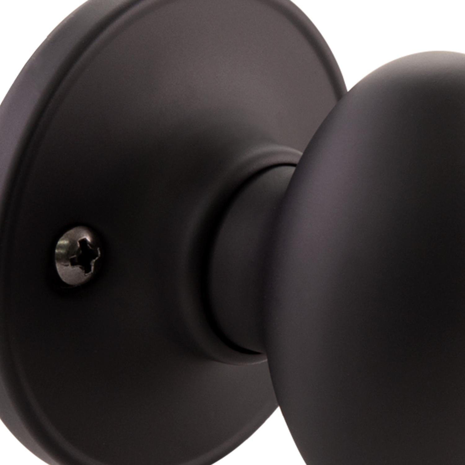 Egg Dummy Door Knob Matte Black ǀ Hardware & Locks ǀ Today's Design House