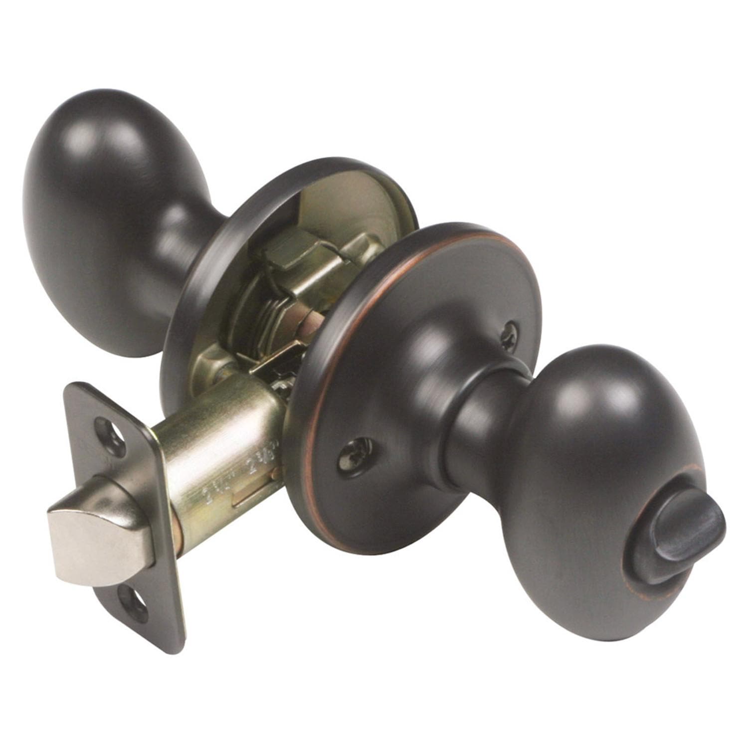 eBuilderDirect Satin Nickel Lock Door Oval Egg Shaped Style Knob