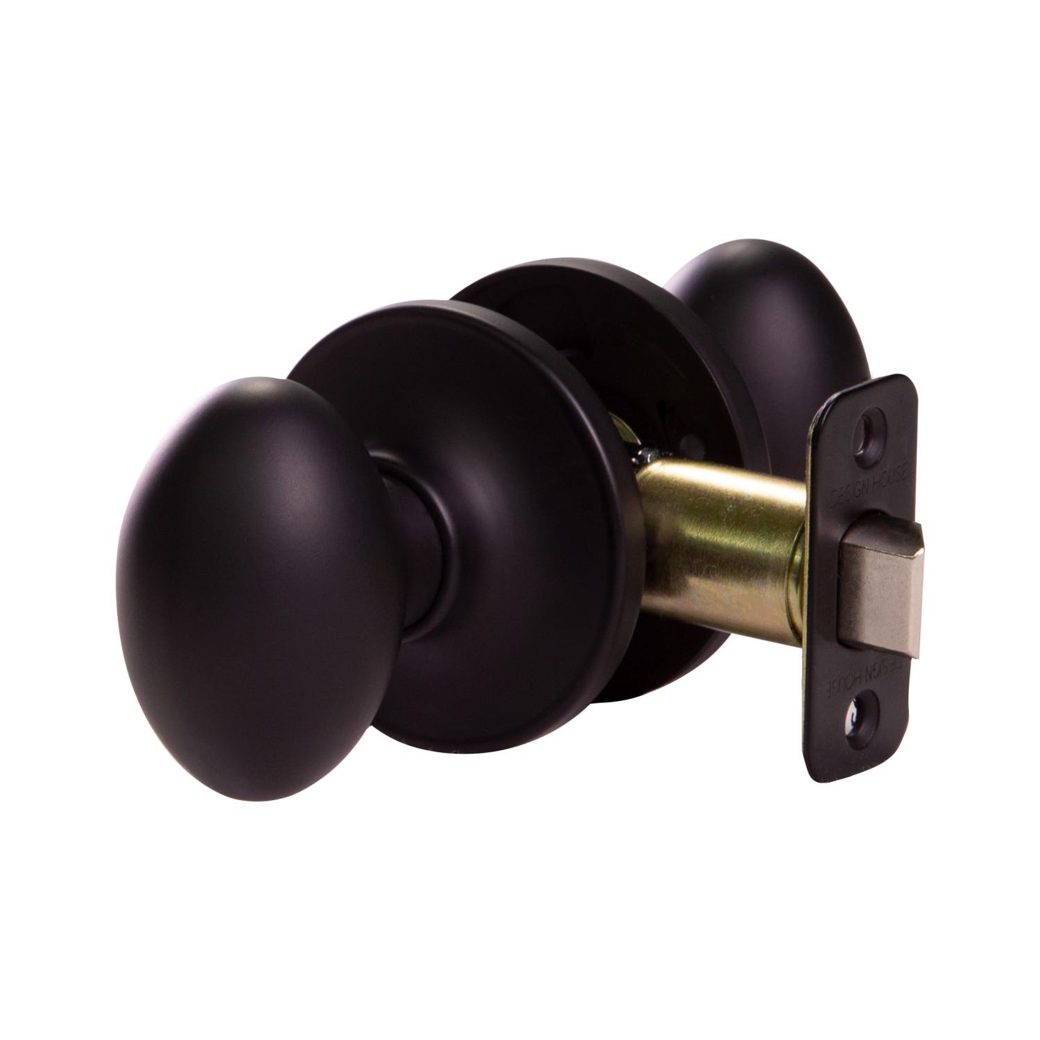 Egg Passage Door Knob Matte Black ǀ Hardware & Locks ǀ Today's Design House