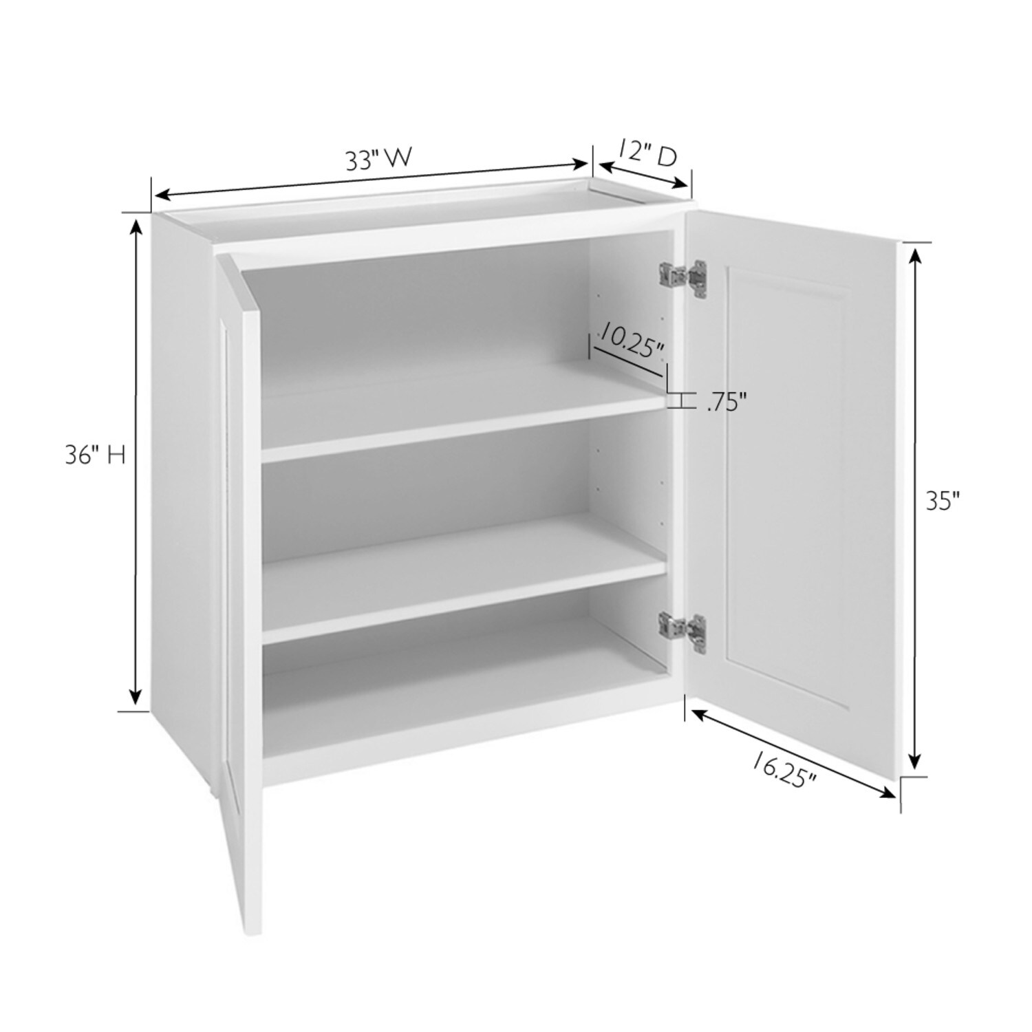 Fitness Cabinet White 33 Inch ǀ Storage ǀ Today's Design House