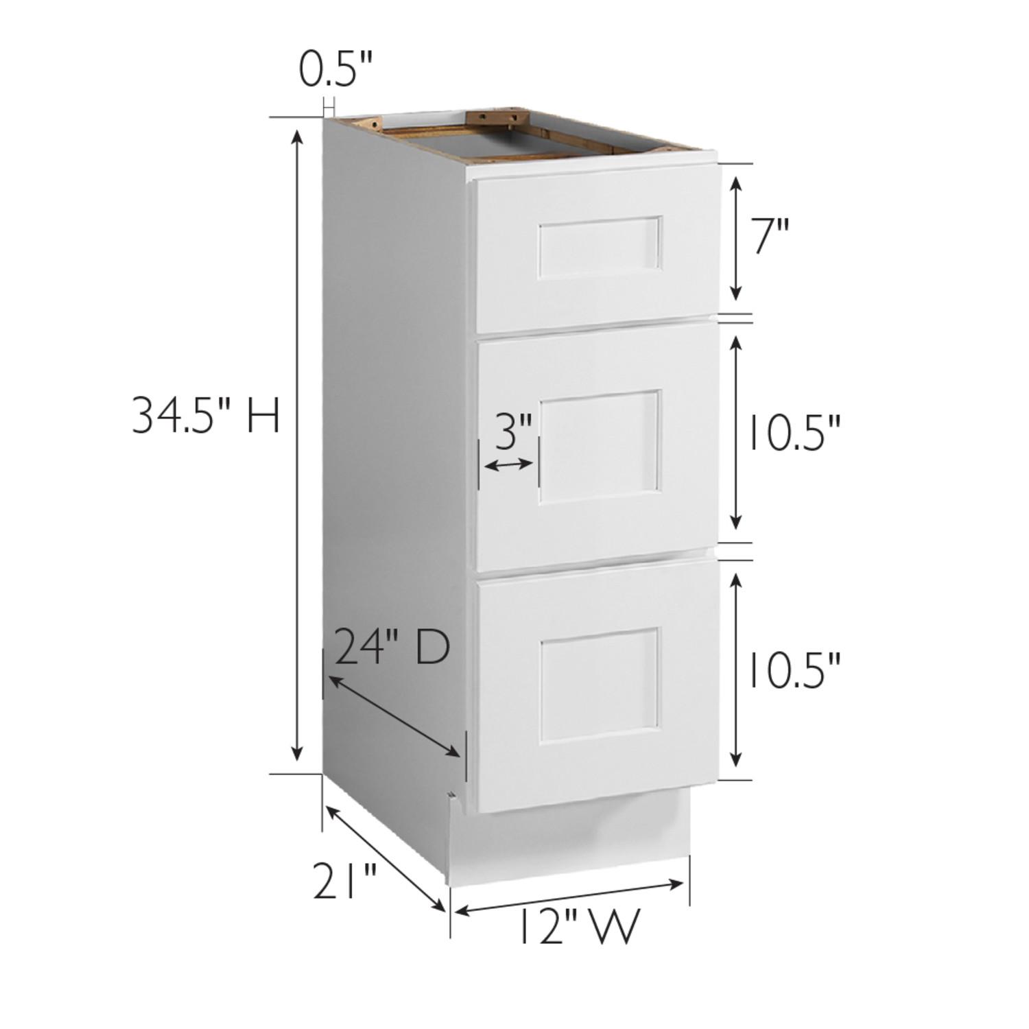 Fully Assembled Base White 12 Inch by 34.5 Inch by 24 Inch ǀ Kitchen ǀ Today's Design House