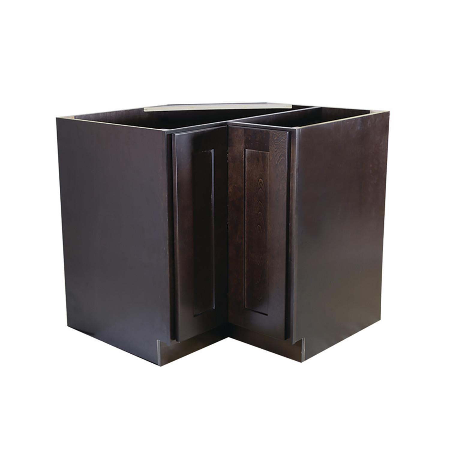 Fully Assembled Lazy Susan Corner in Espresso 36 Inch by 34.5