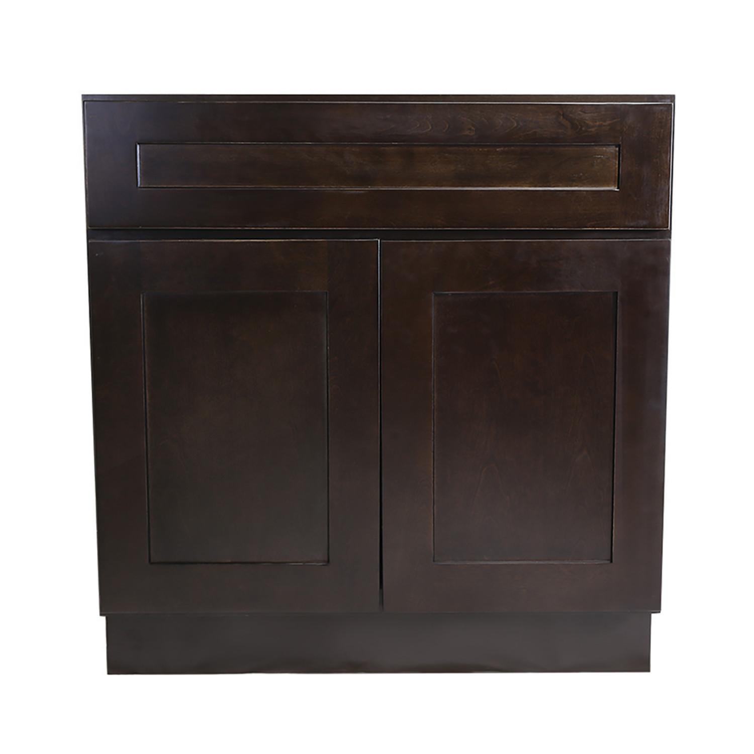 Fully Assembled Sink Base Cabinet in Espresso 48 Inch by 34.5 Inch