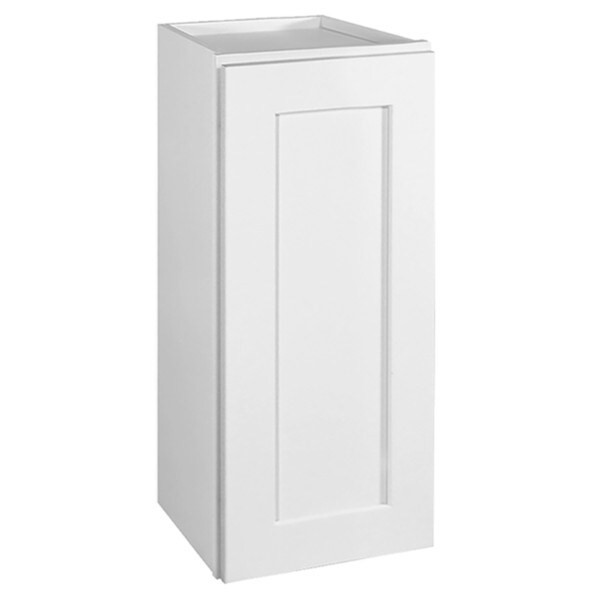 Design House Brookings Solid Wood Assembled Shaker 15 in. x 30 in. x 12 in. 1 Door Wall Kitchen Cabinet W1530 in White