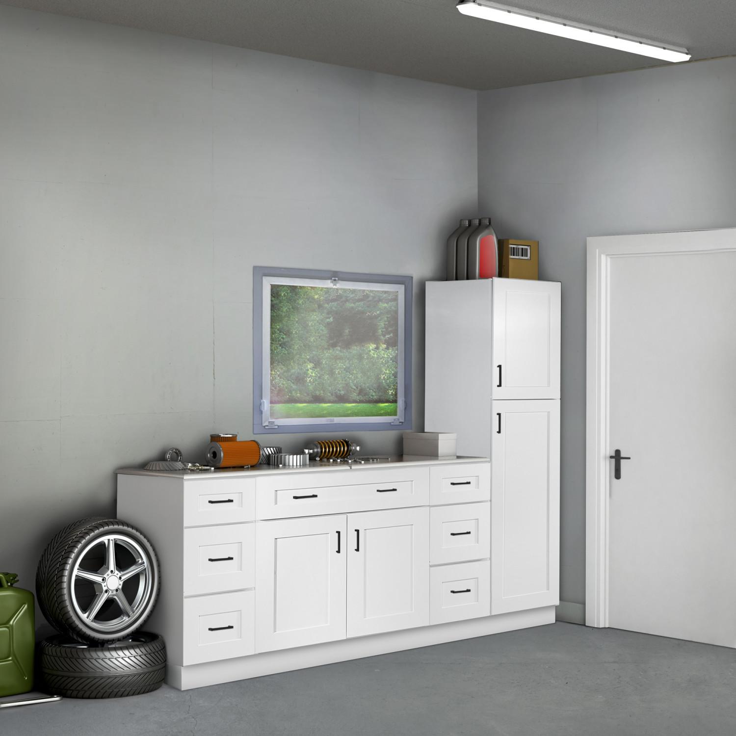 Fully Assembled Wall Cabinet In White